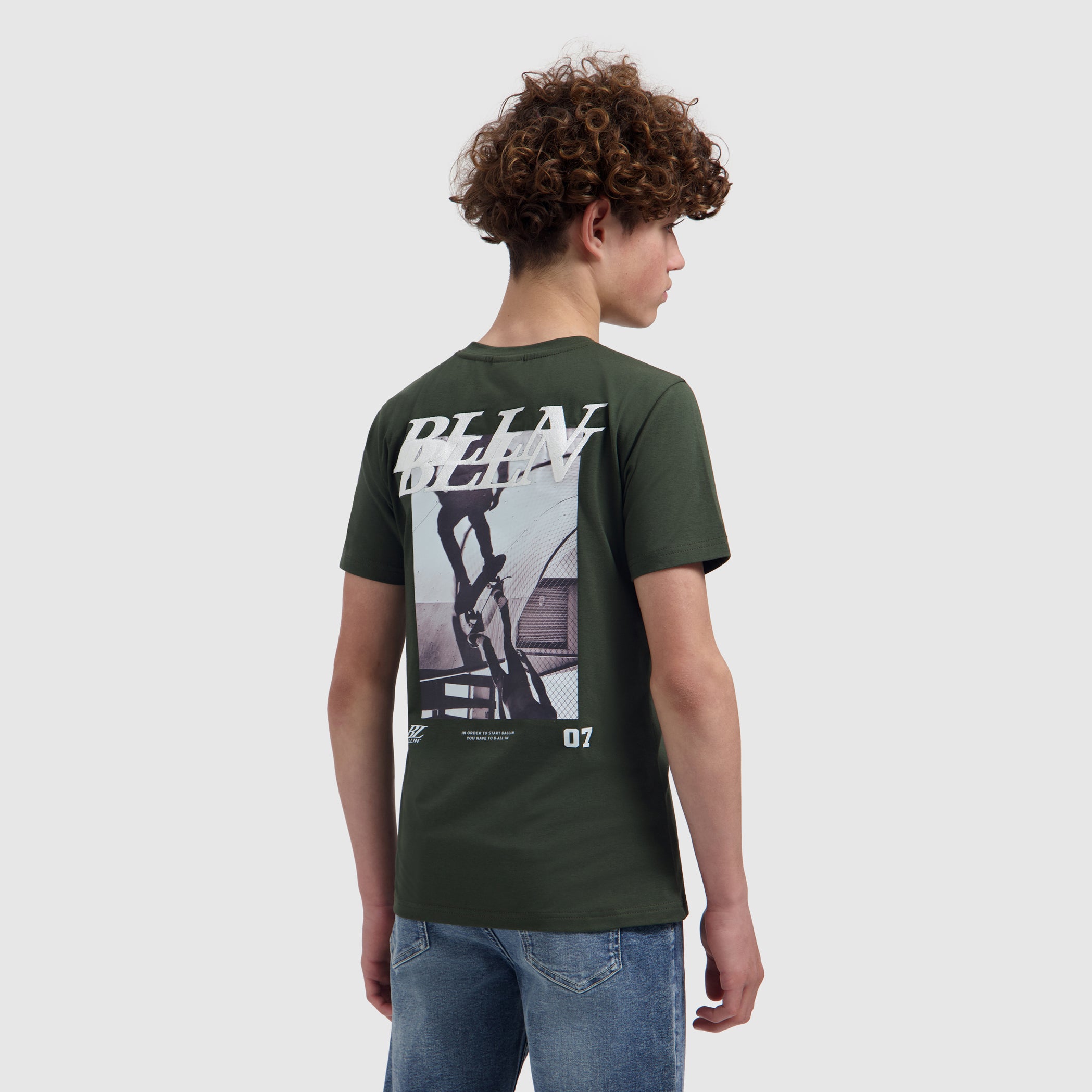 Junior Upside Out T-shirt | Olive