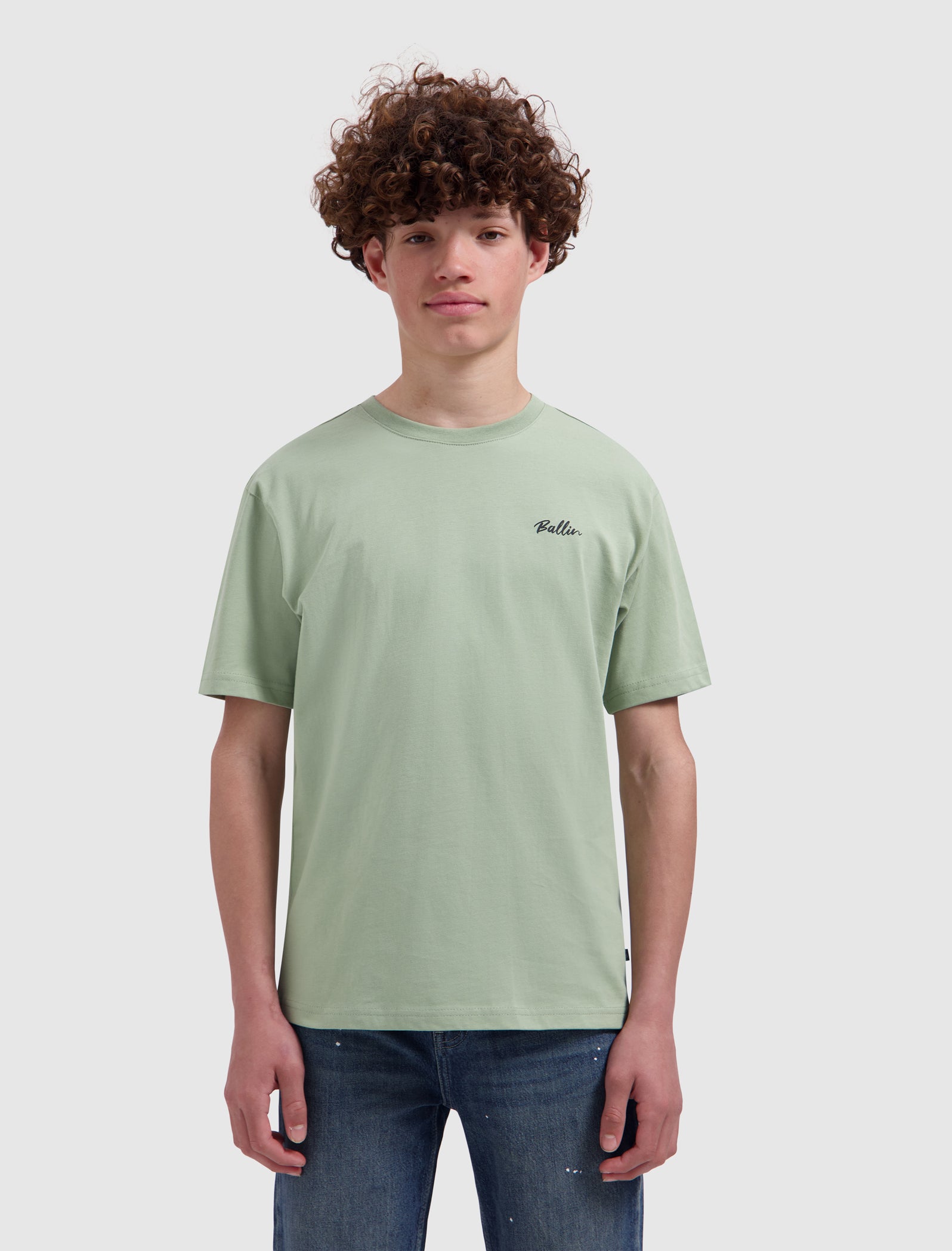 Junior Script Logo T-shirt | Army Green