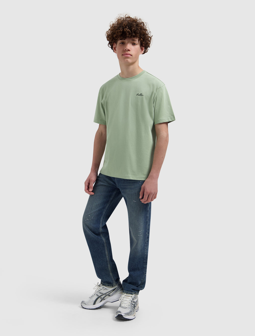 Junior Script Logo T-shirt | Army Green