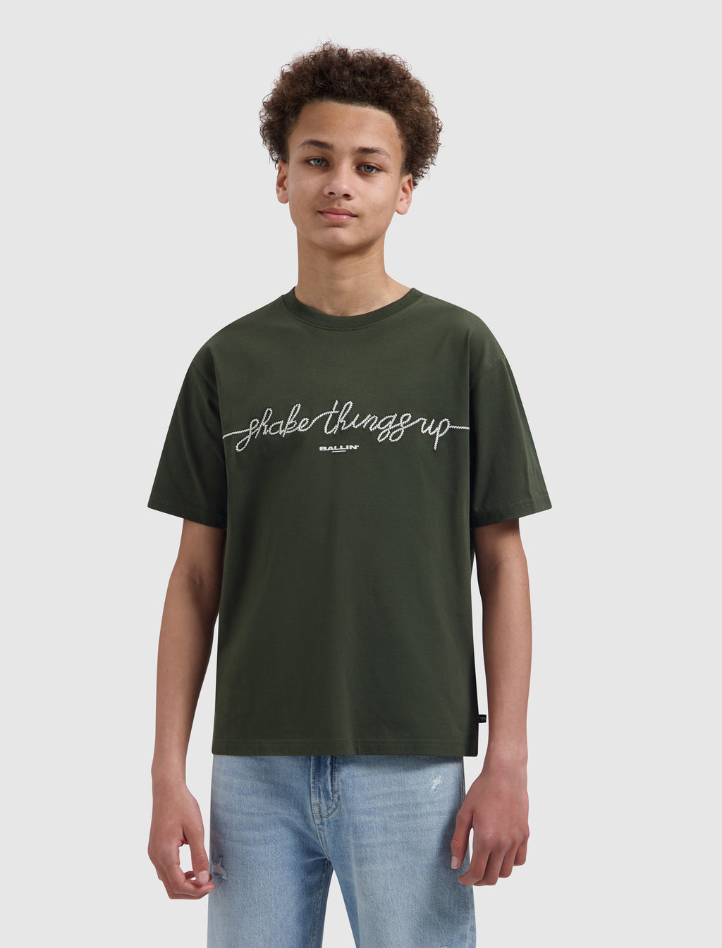 Junior Shake Things Up T-shirt | Olive