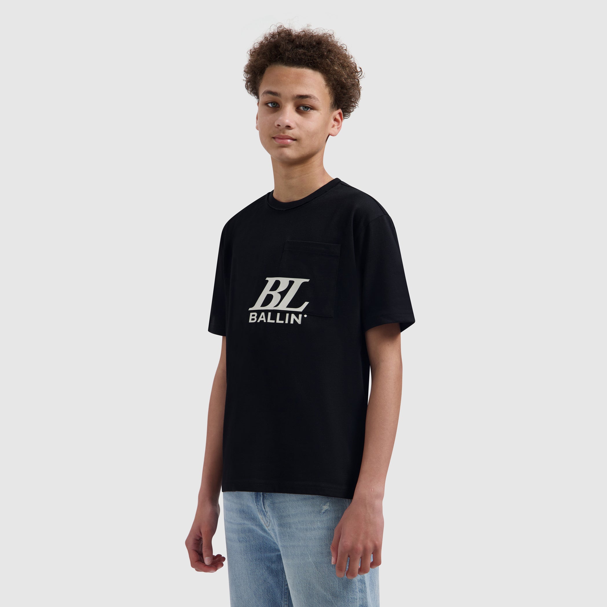 Junior Monogram Pocket T-shirt | Black