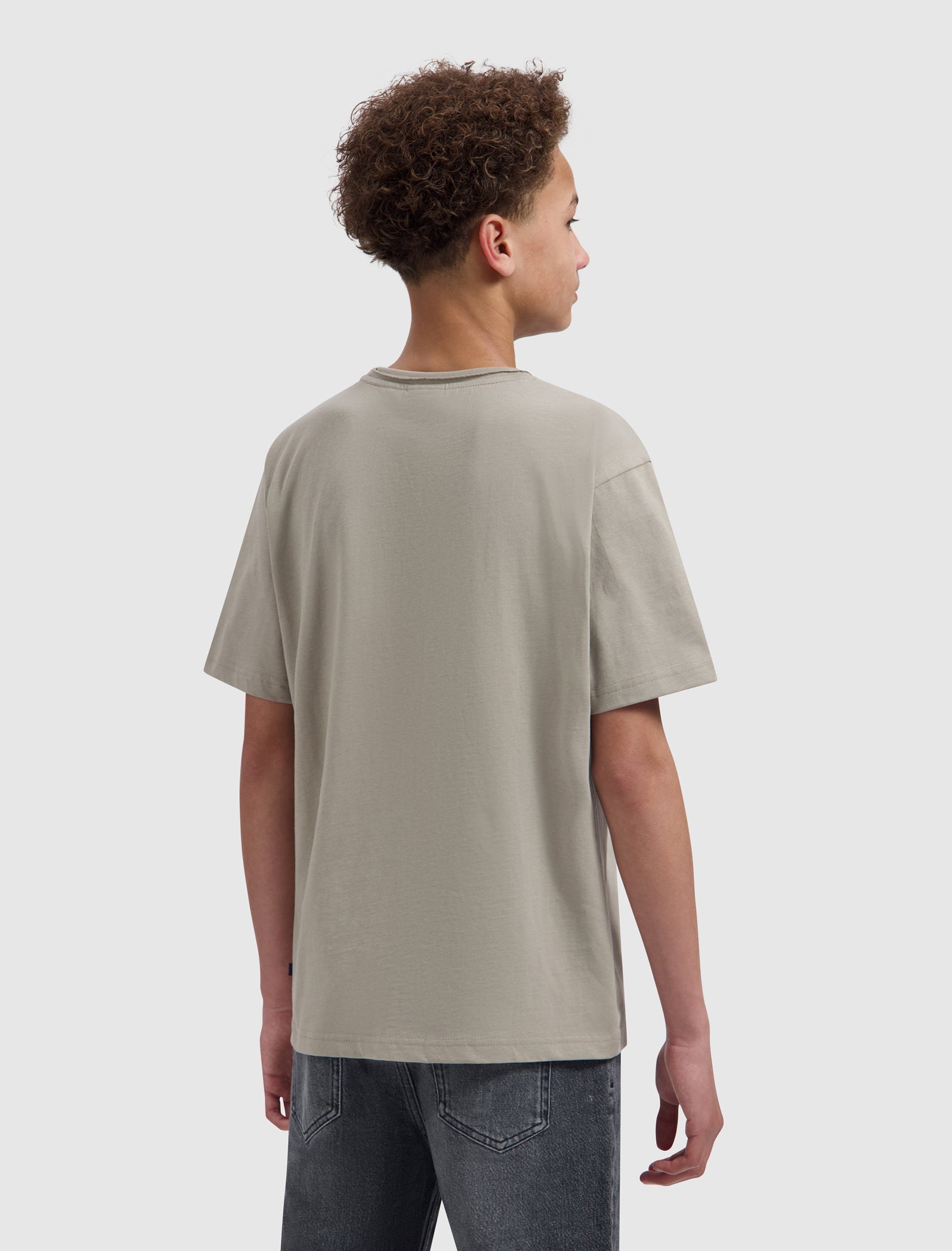 Junior Monogram Pocket T-shirt | Taupe