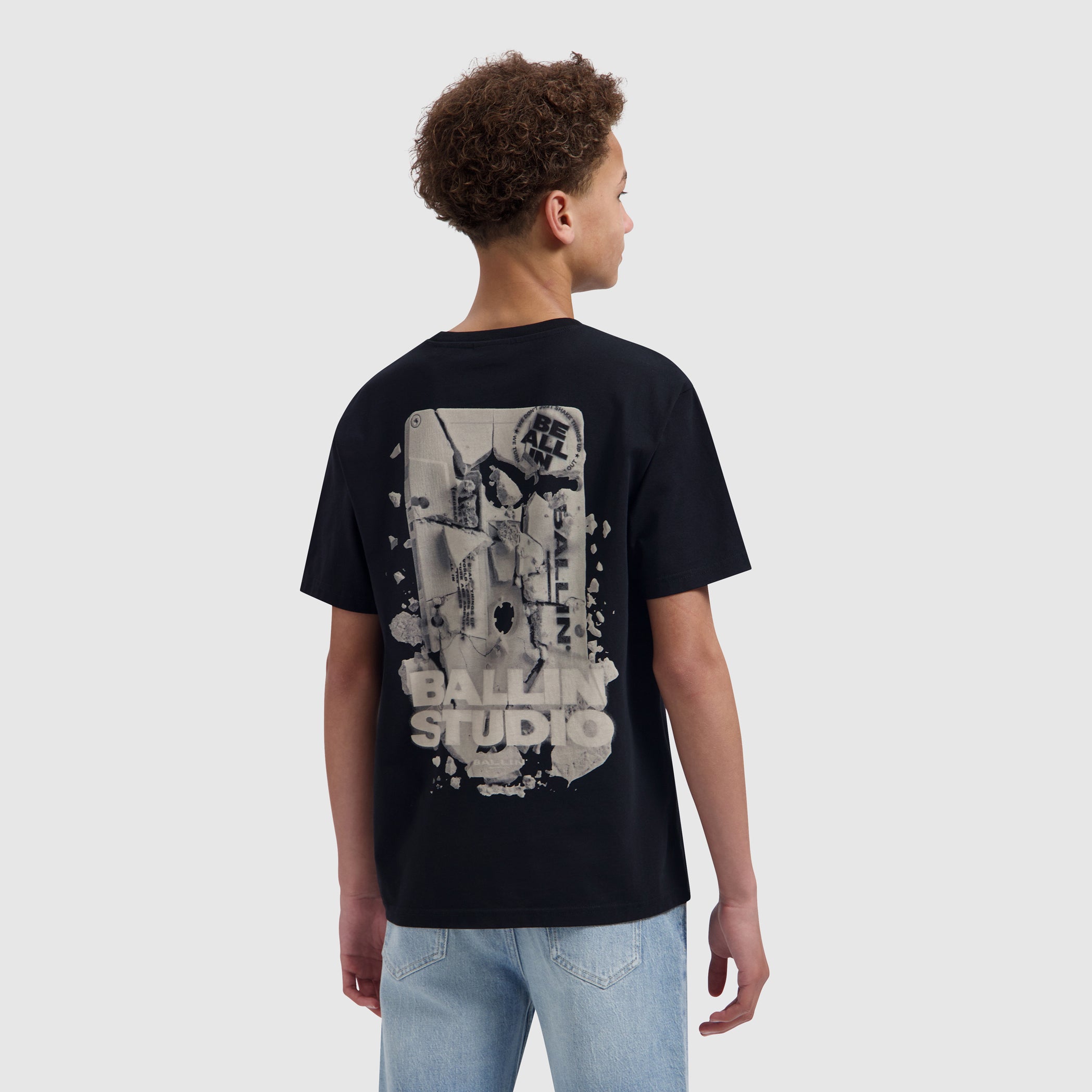 Junior Exploding Cassette Tape T-shirt | Black