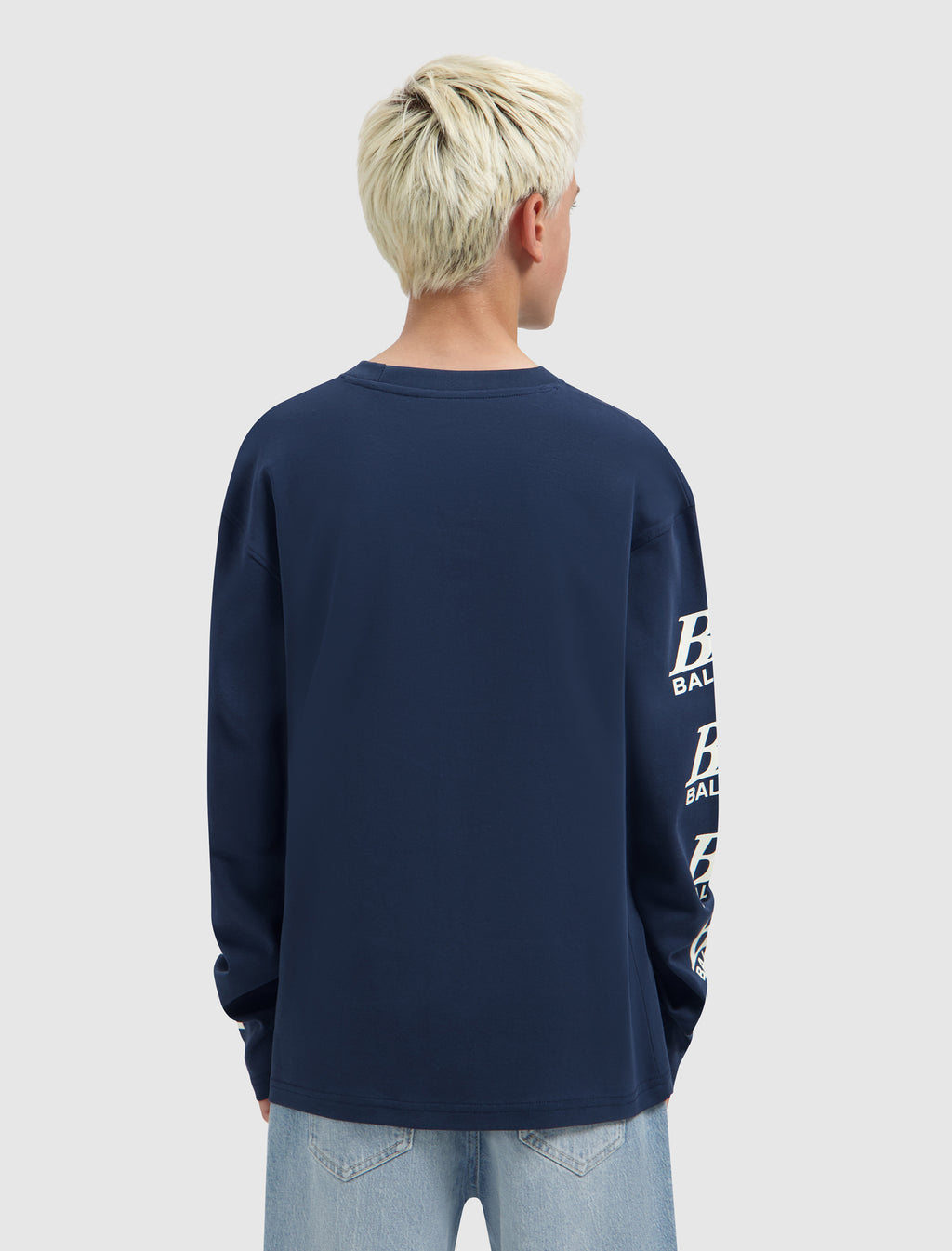 Junior Monogram Longsleeve | Navy