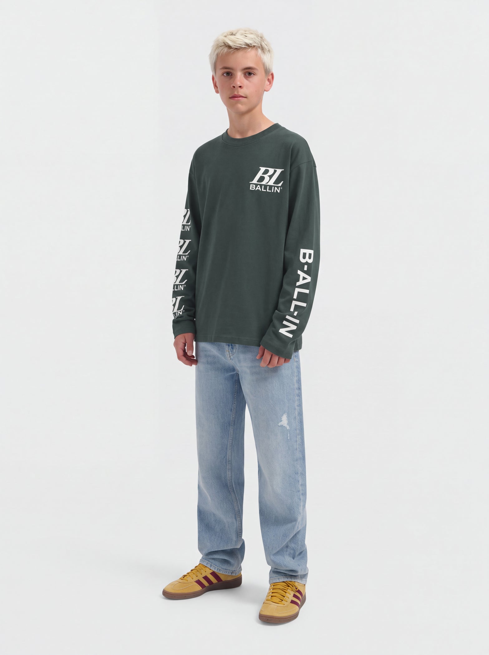 Junior Monogram Longsleeve | Dark Army