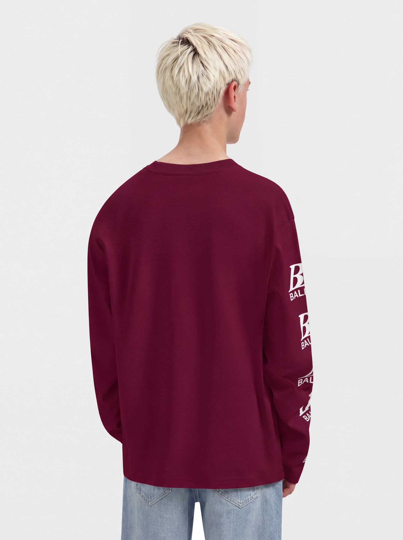 Junior Monogram Longsleeve | Bordeaux