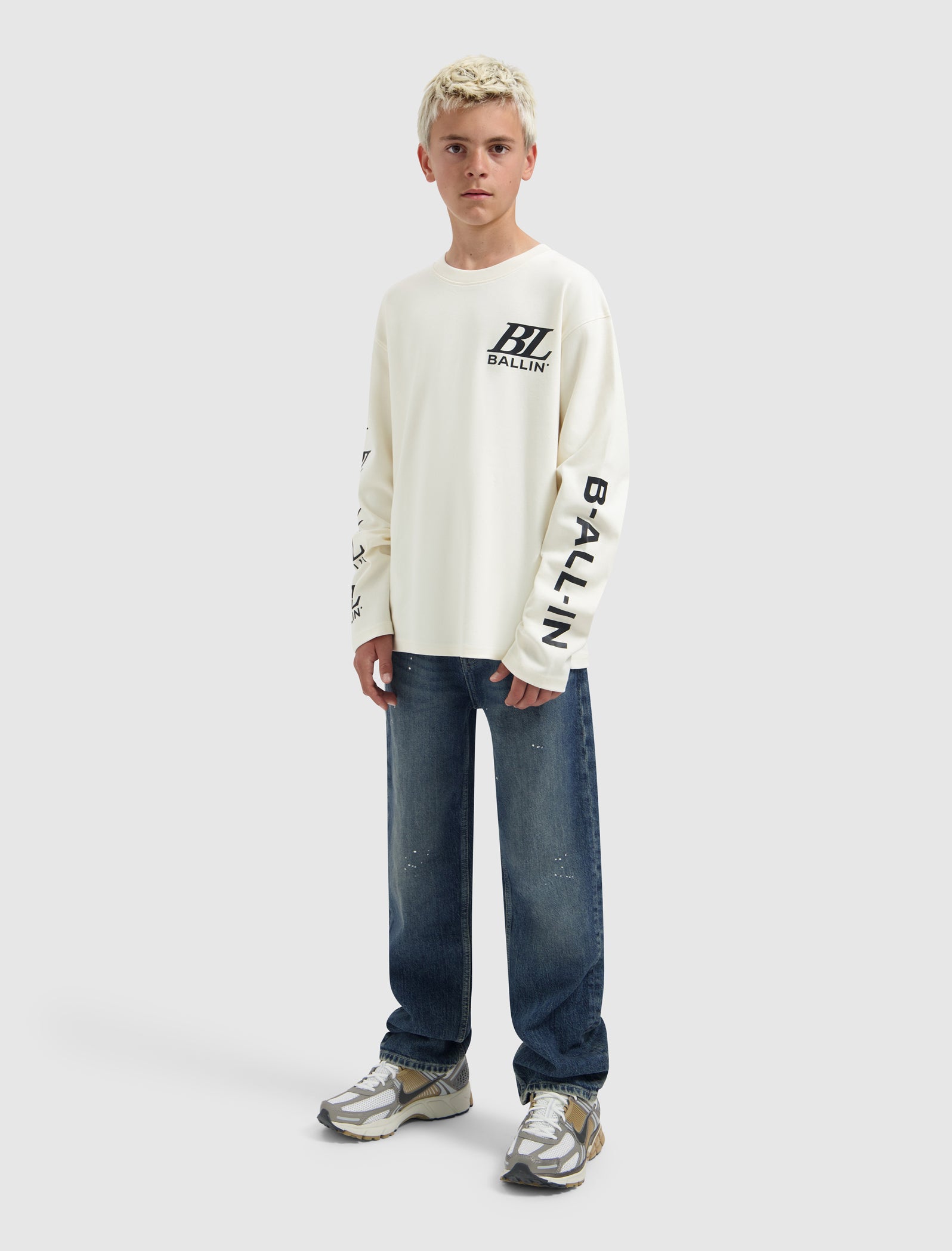 Junior Monogram Longsleeve | Ecru