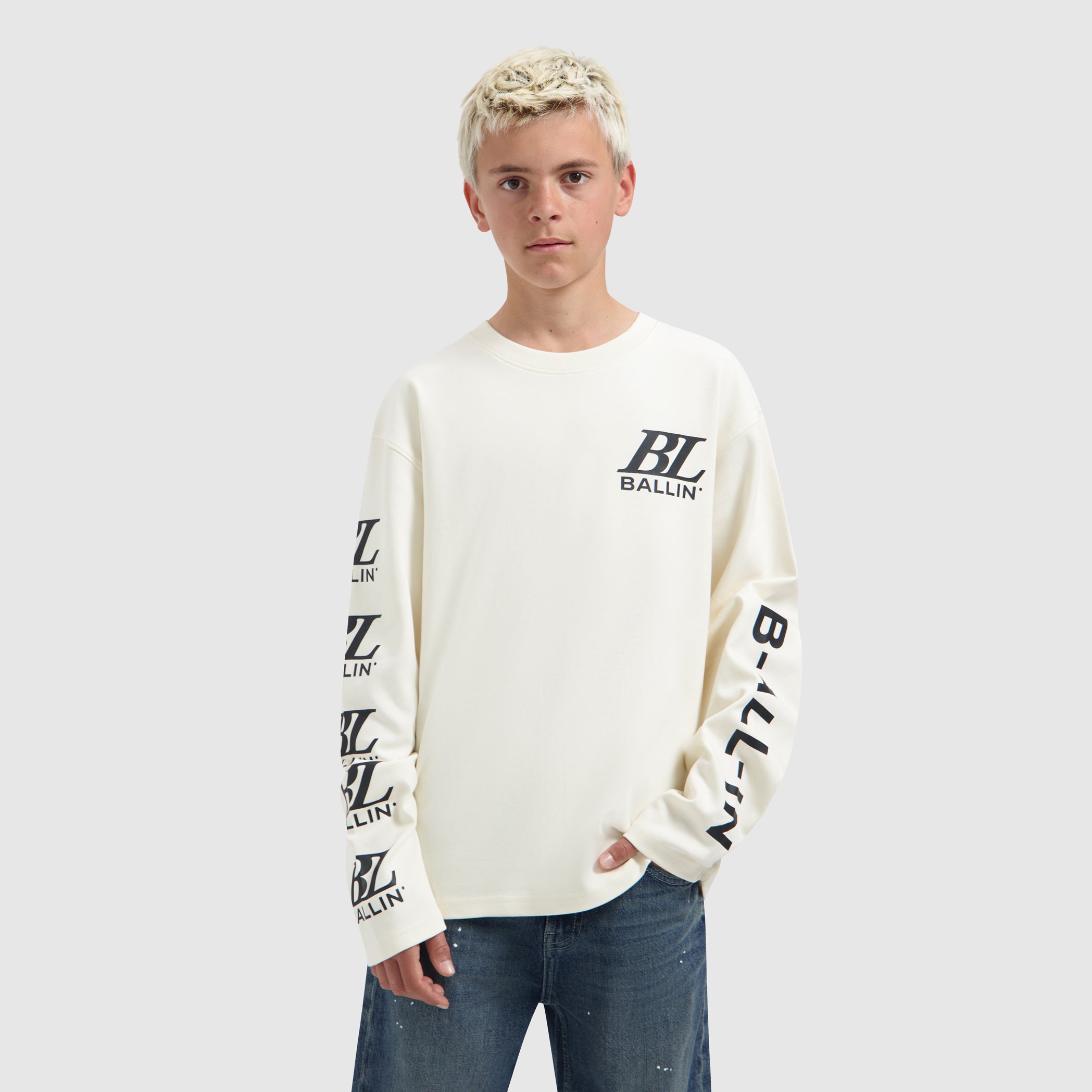 Junior Monogram Longsleeve | Ecru