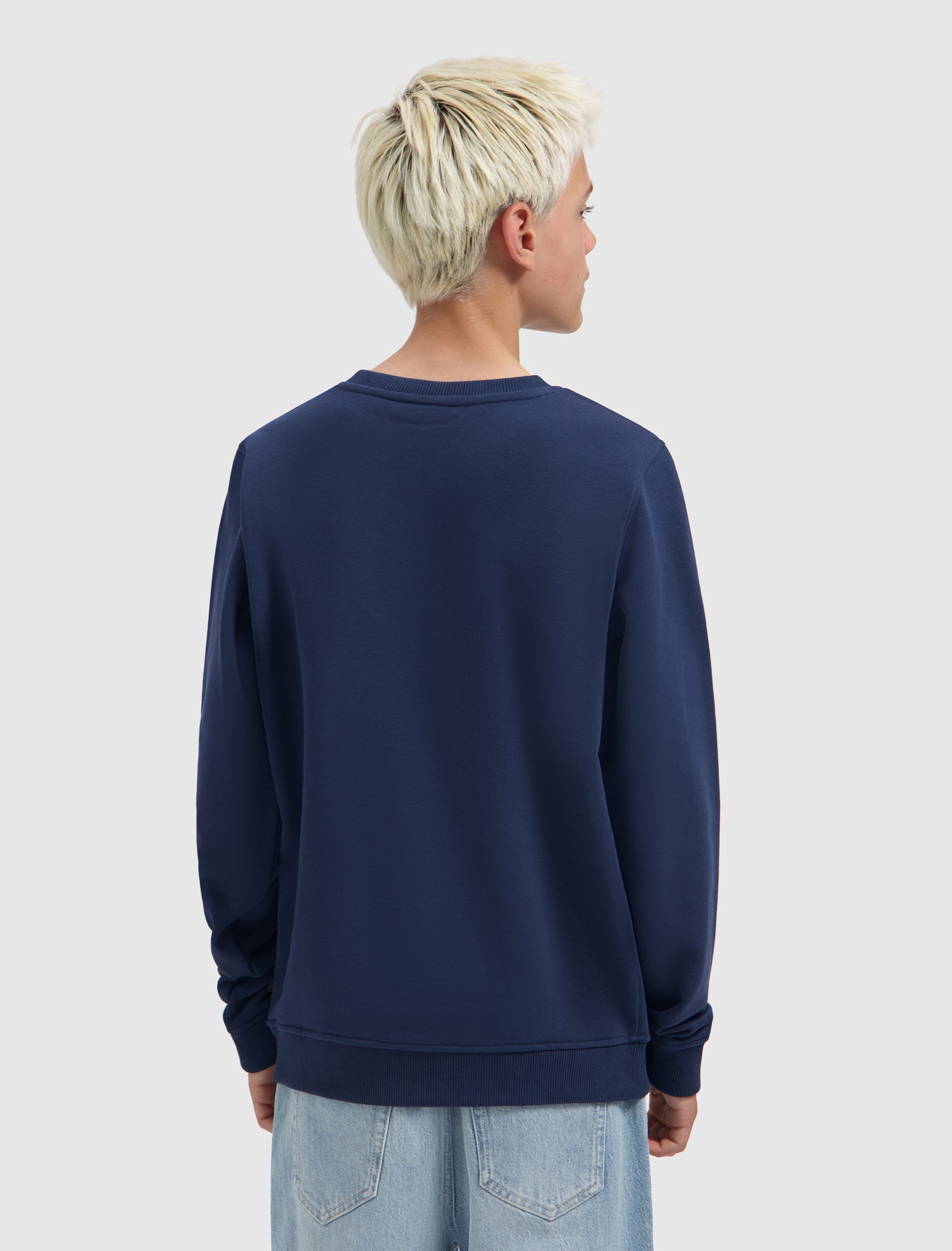 Junior Monogram Crewneck | Navy