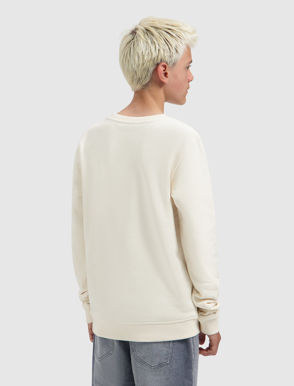Junior Monogram Crewneck | Ecru