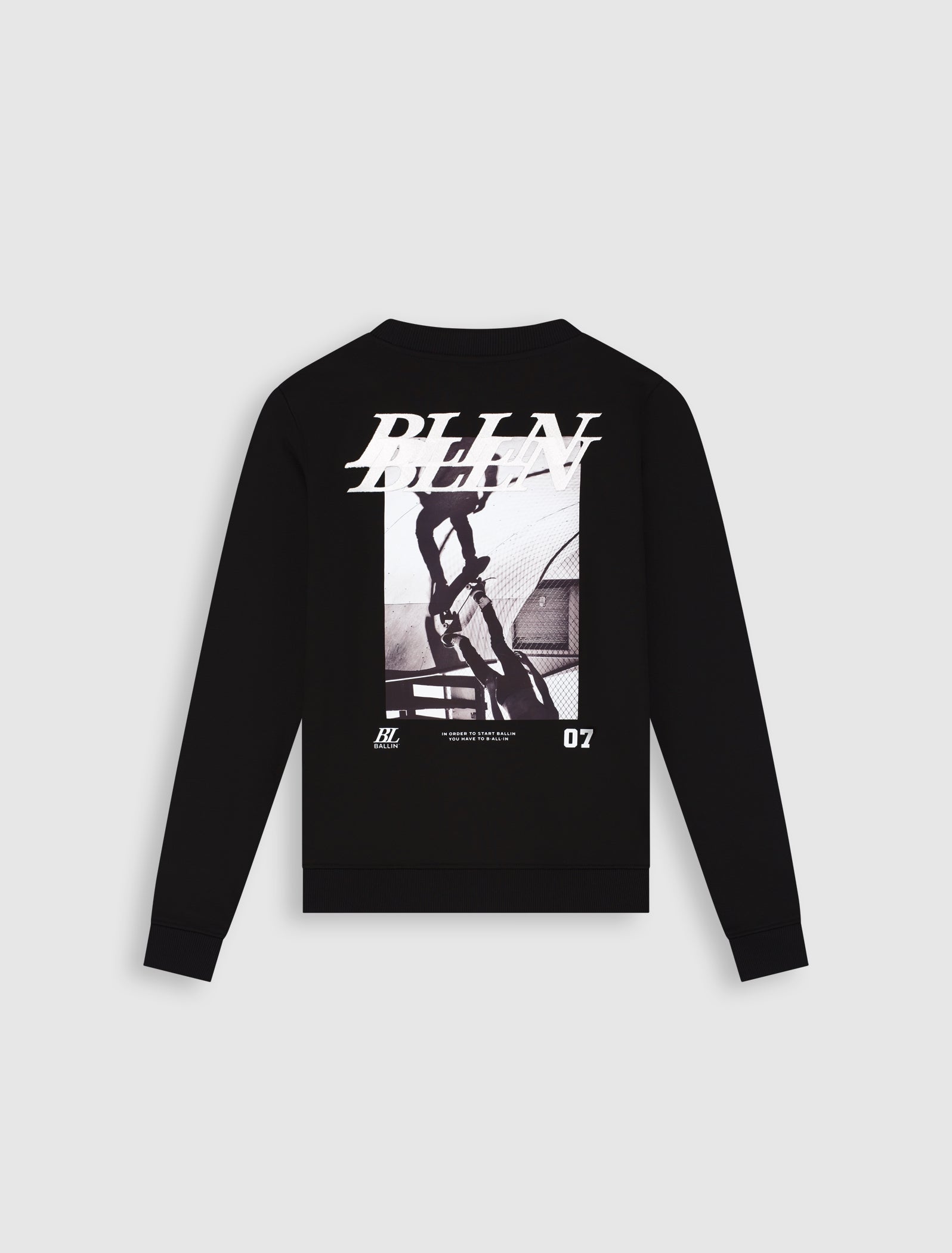 Junior Upside Out Crewneck | Black