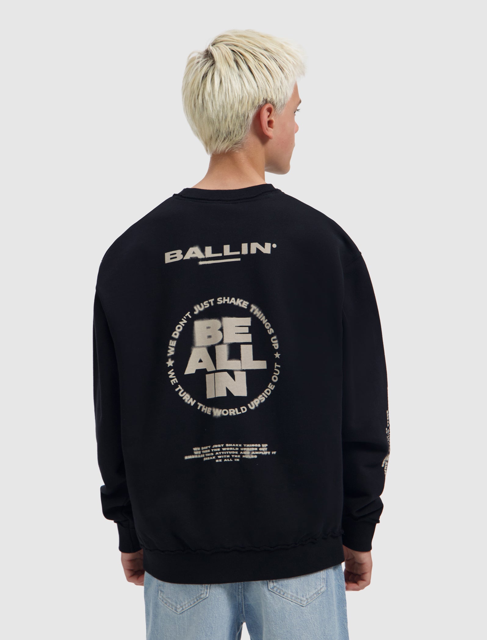 Junior Fade Out Crewneck | Black