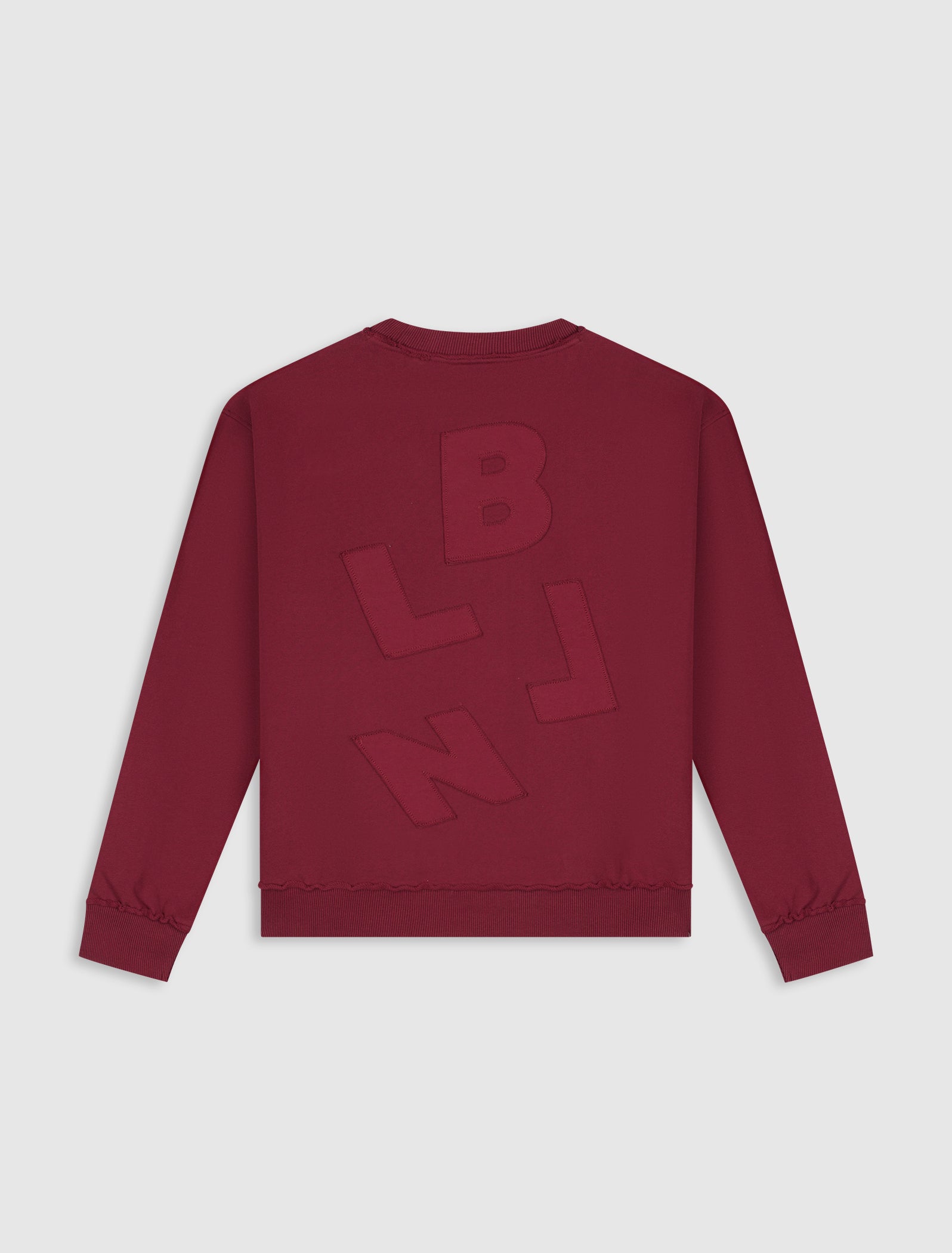 Junior Raw Logo Crewneck | Bordeaux