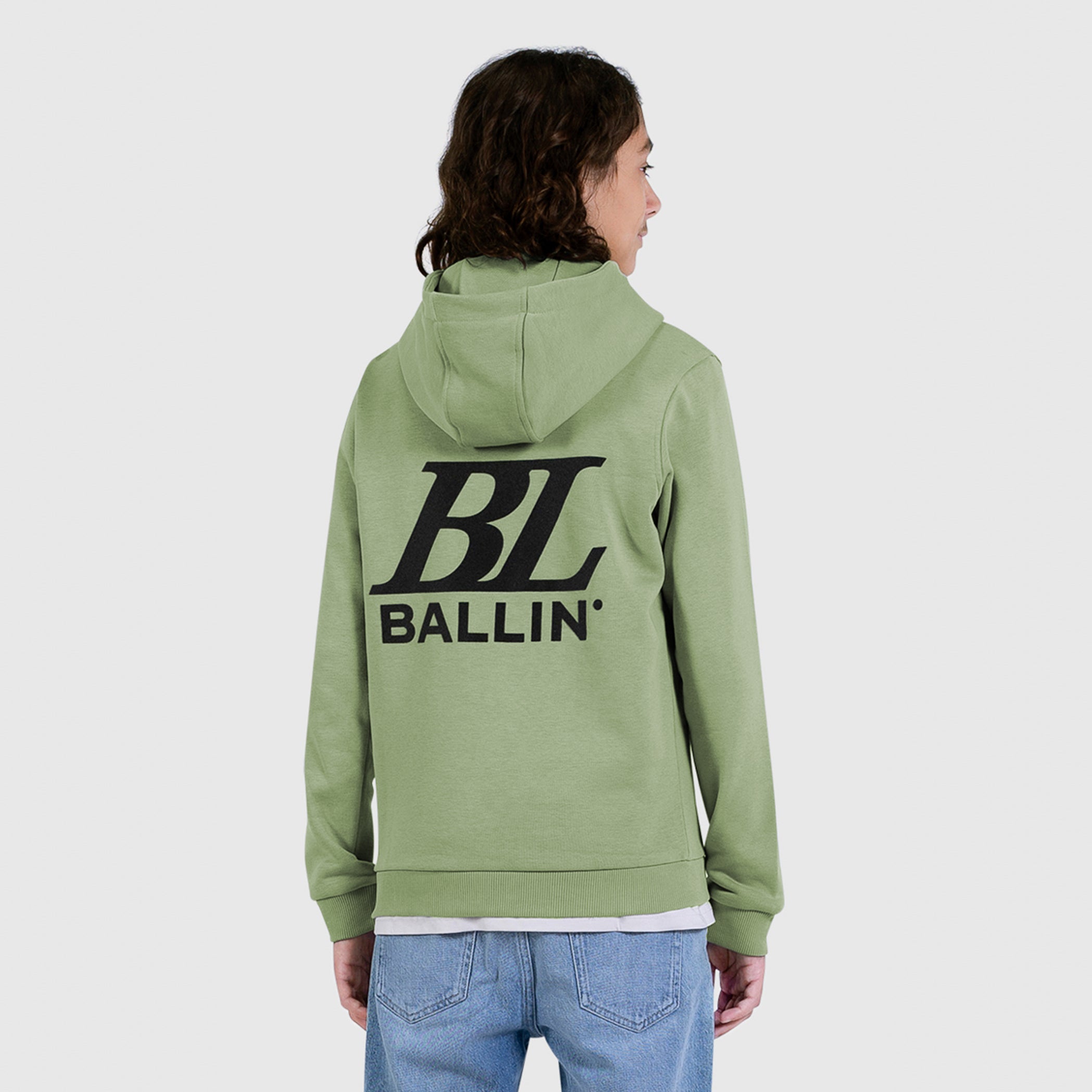 Junior Big Monogram Hoodie | Army Green