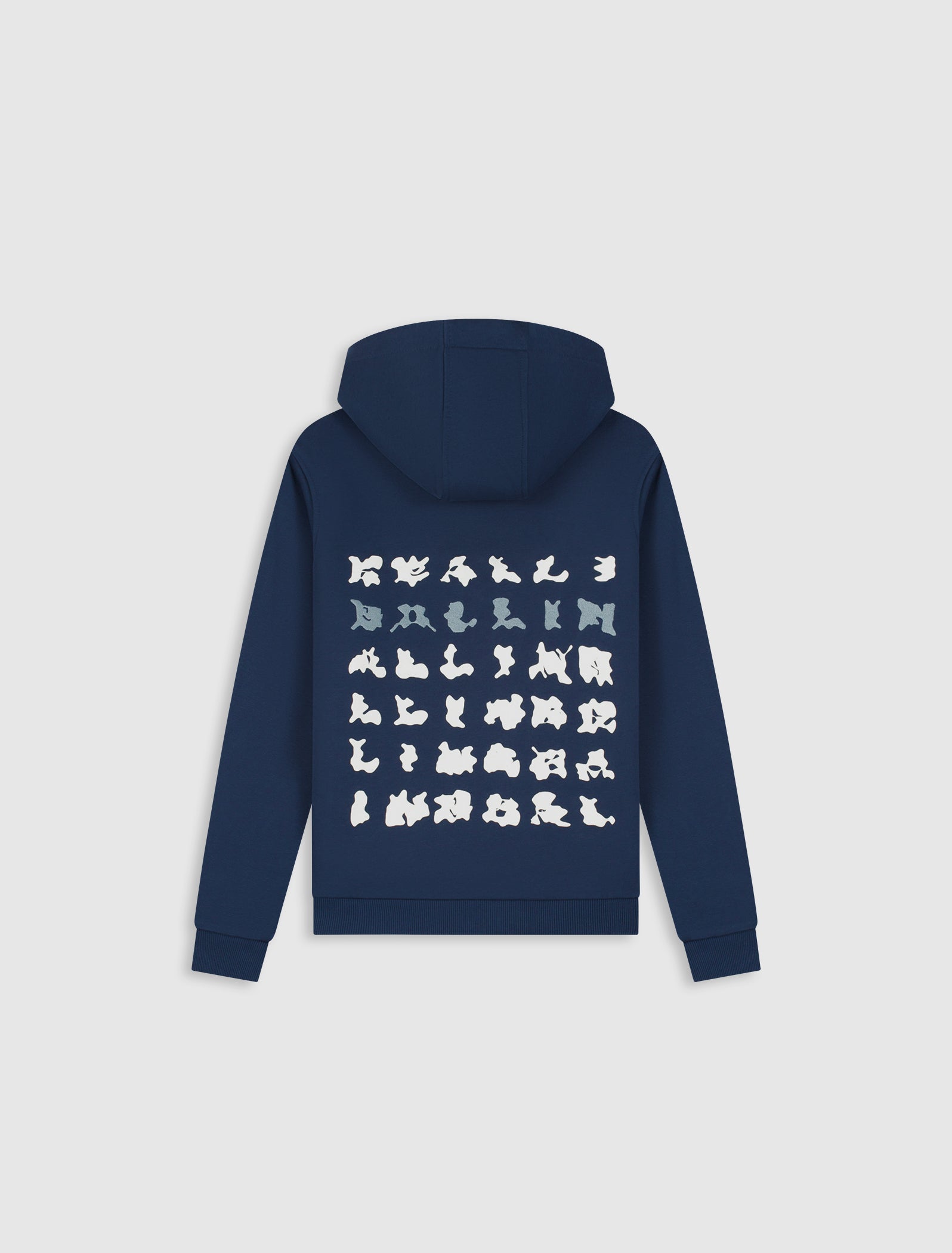 Junior Abstract Letter Hoodie | Navy