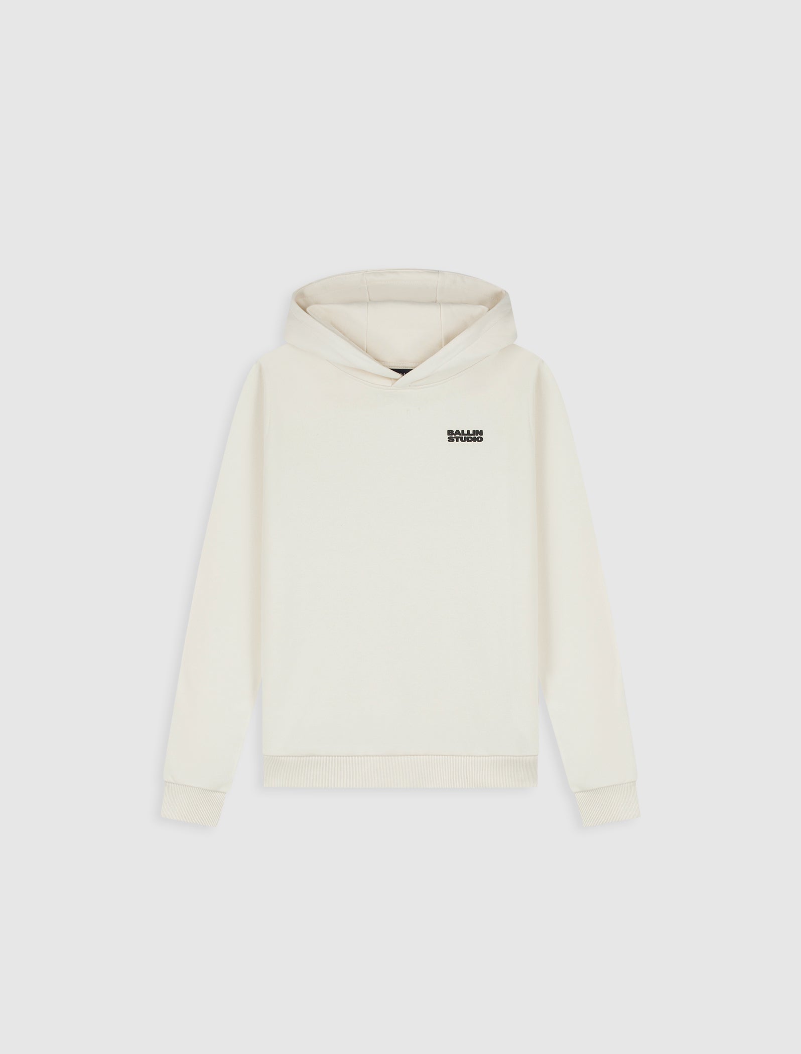 Junior Abstract Letter Hoodie | Ecru