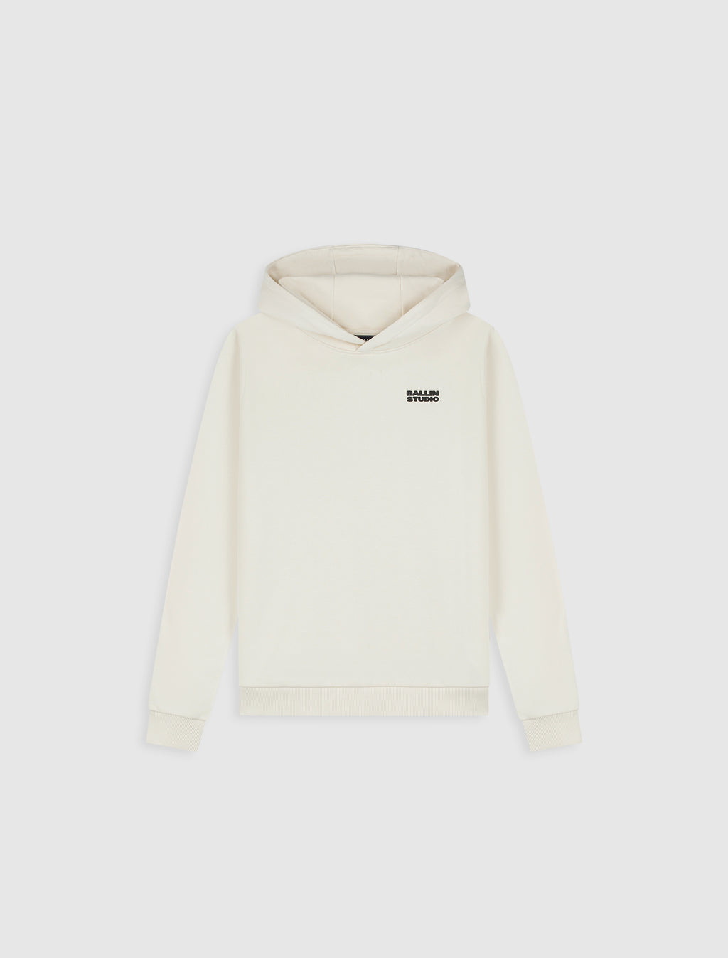 Junior Abstract Letter Hoodie | Ecru
