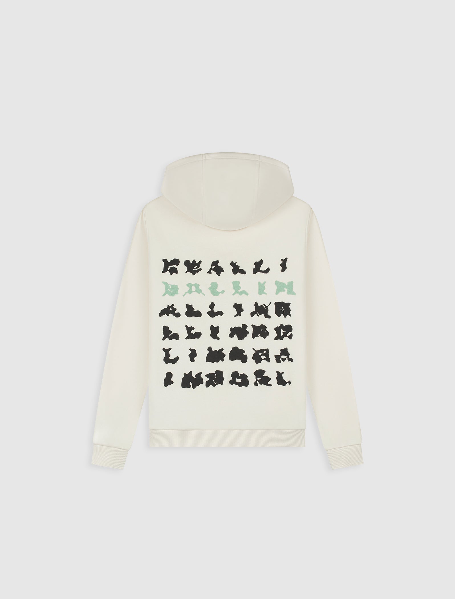 Junior Abstract Letter Hoodie | Ecru