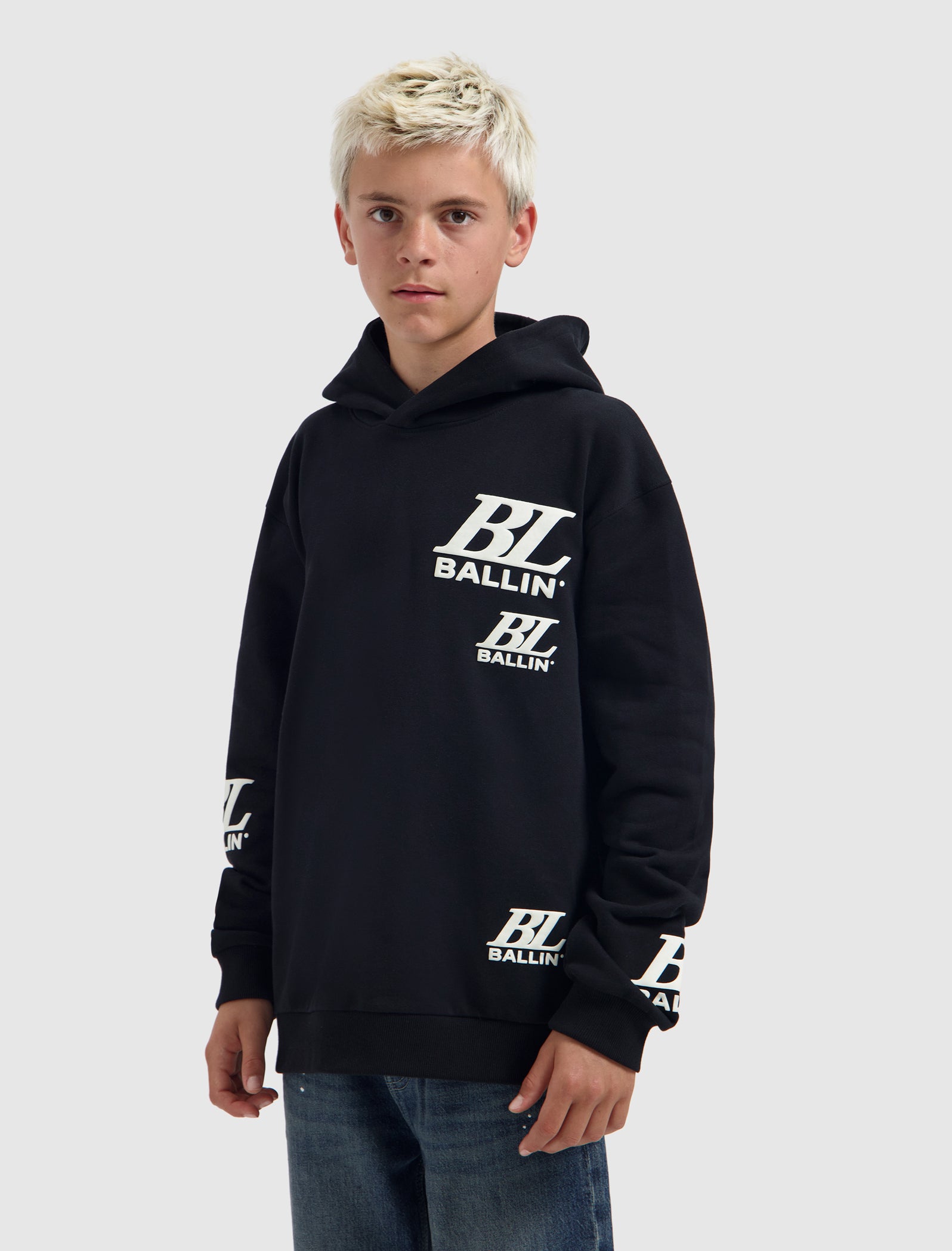 Junior Multi-Monogram Hoody | Black
