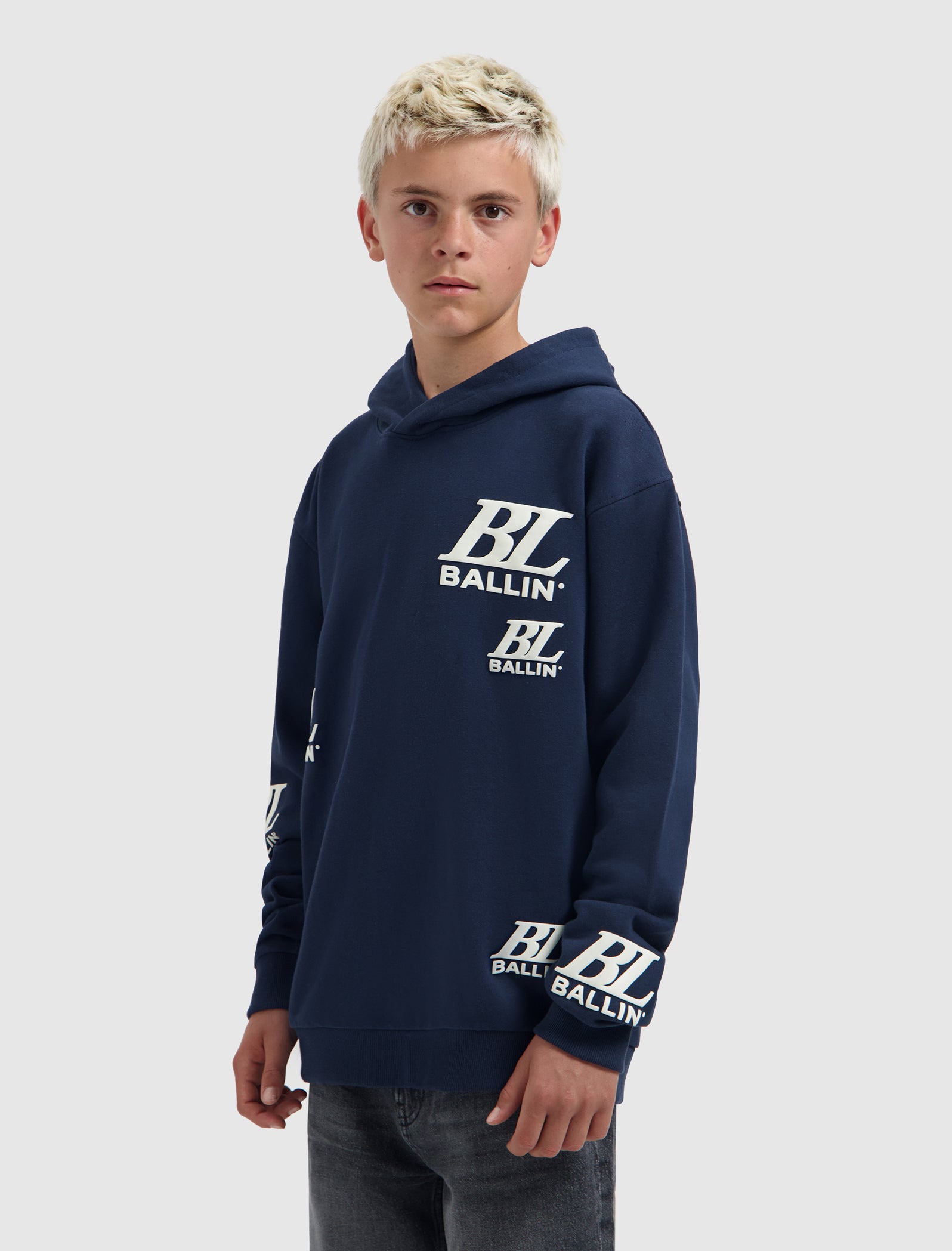 Junior Multi-Monogram Hoody | Navy