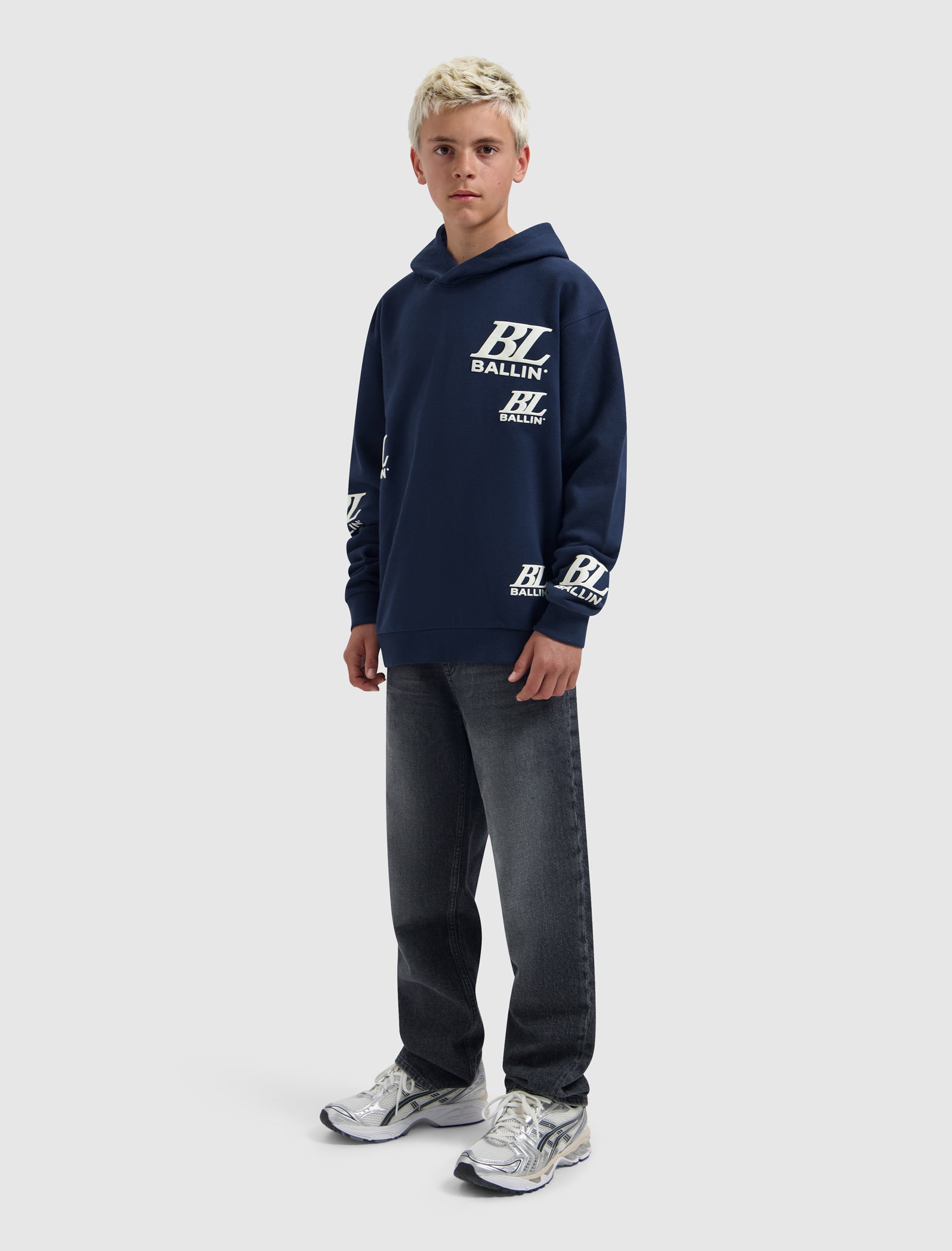 Junior Multi-Monogram Hoody | Navy