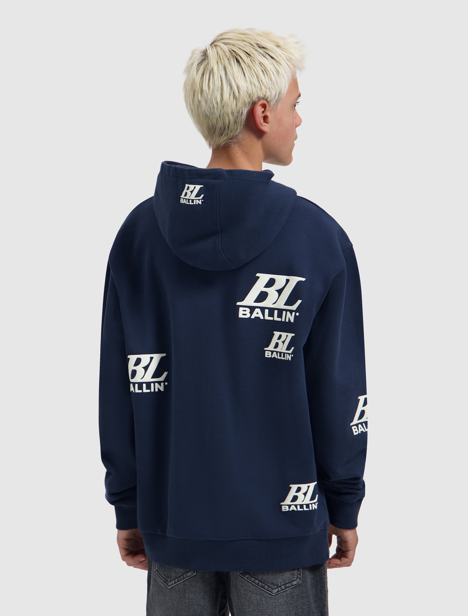Junior Multi-Monogram Hoody | Navy