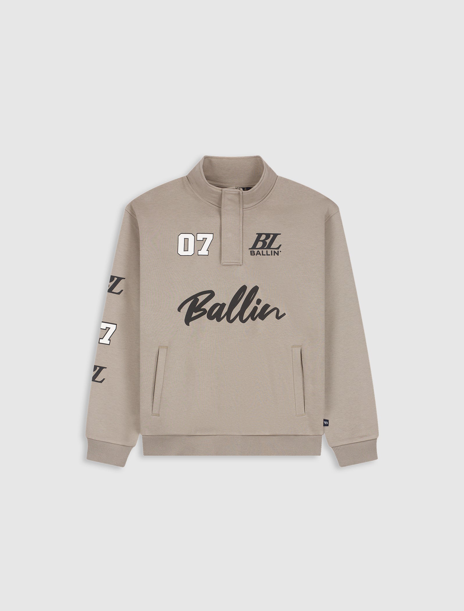Junior Varsity Halfzip Sweat | Taupe