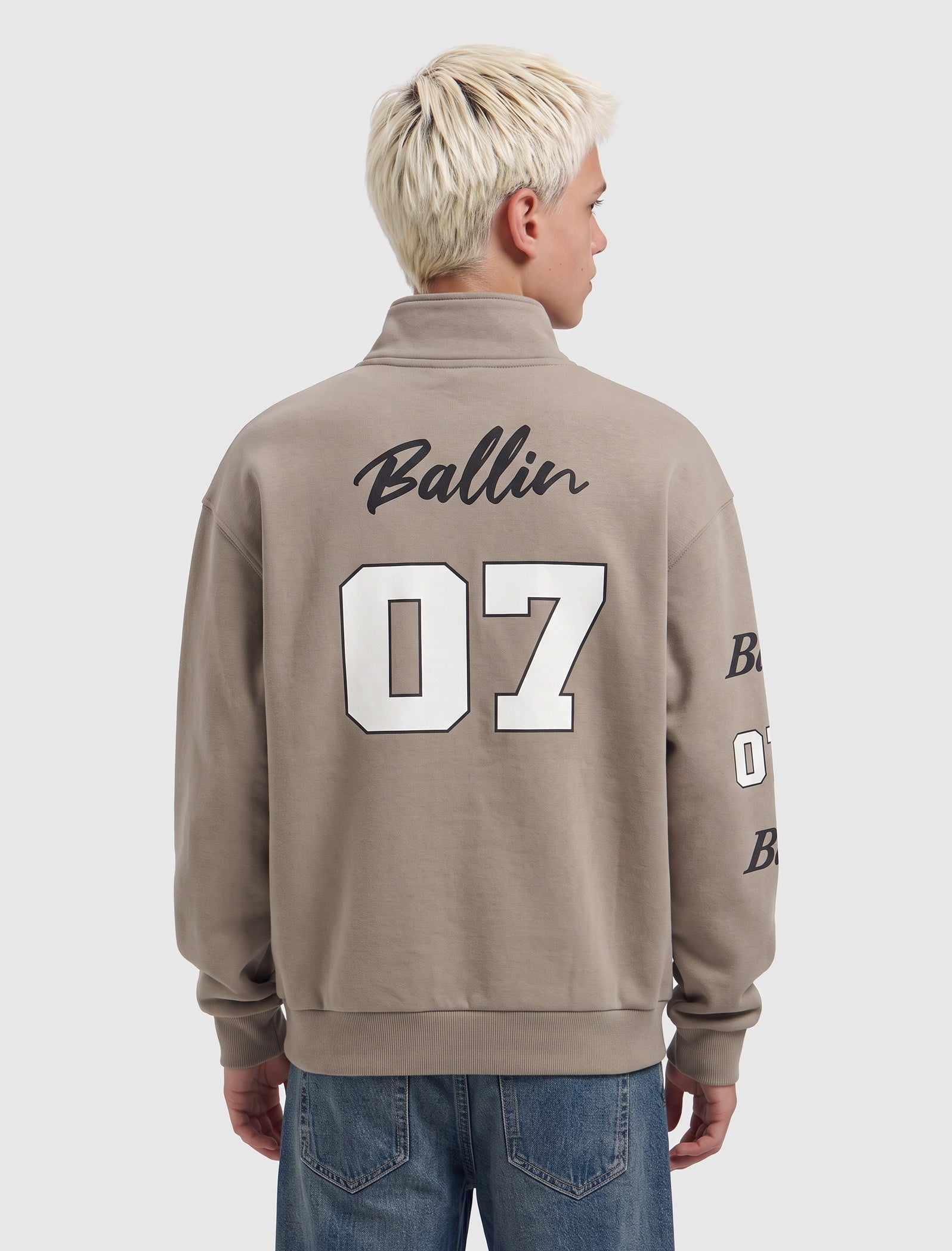 Junior Varsity Halfzip Sweat | Taupe