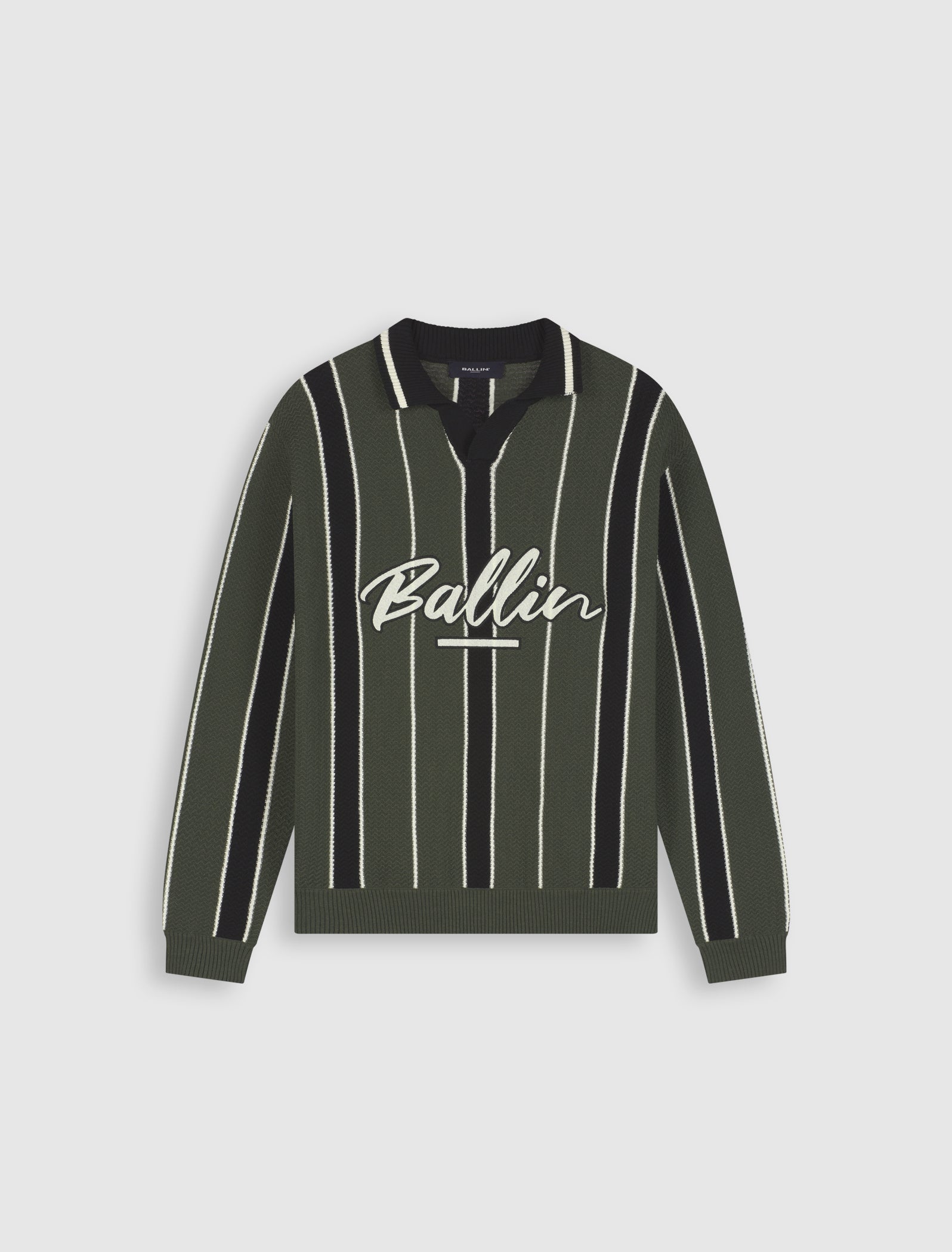 Junior Script Logo Crewneck Knit | Olive