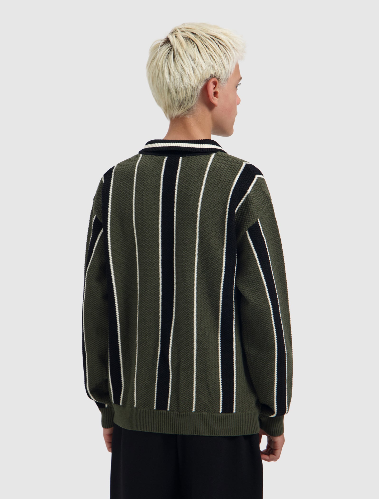 Junior Script Logo Crewneck Knit | Olive
