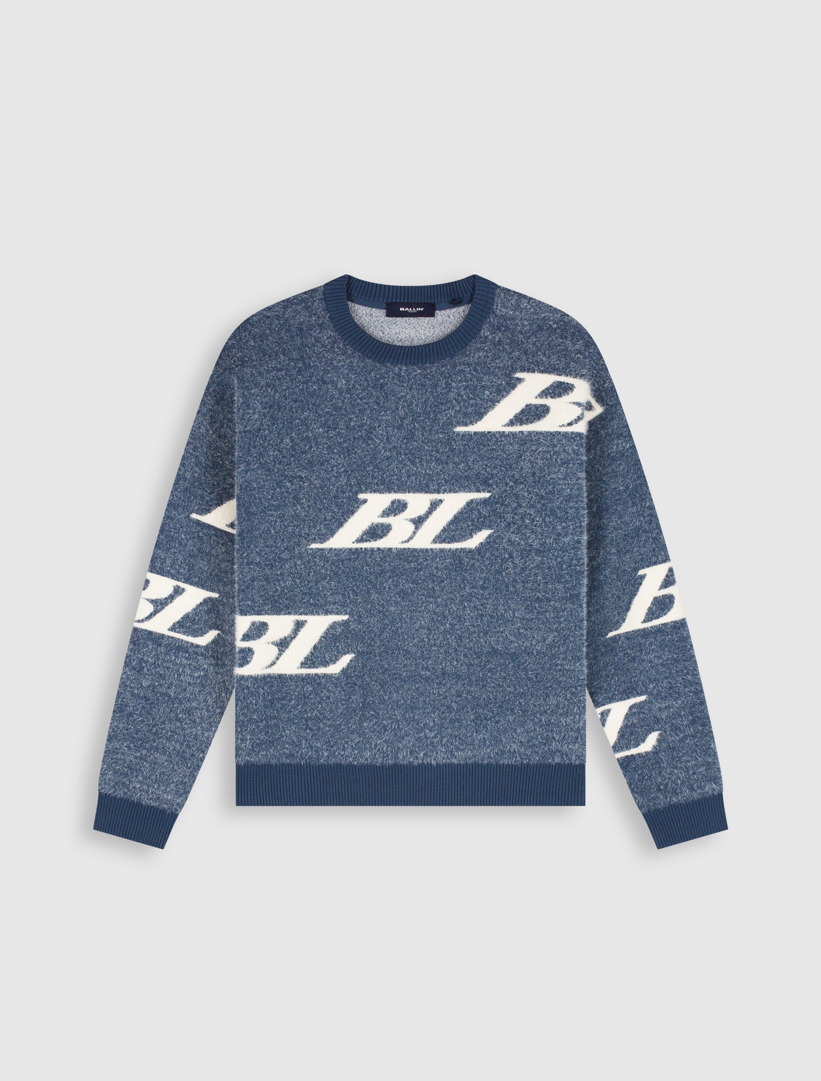 Junior Multi-Monogram Crewneck Knit | Navy