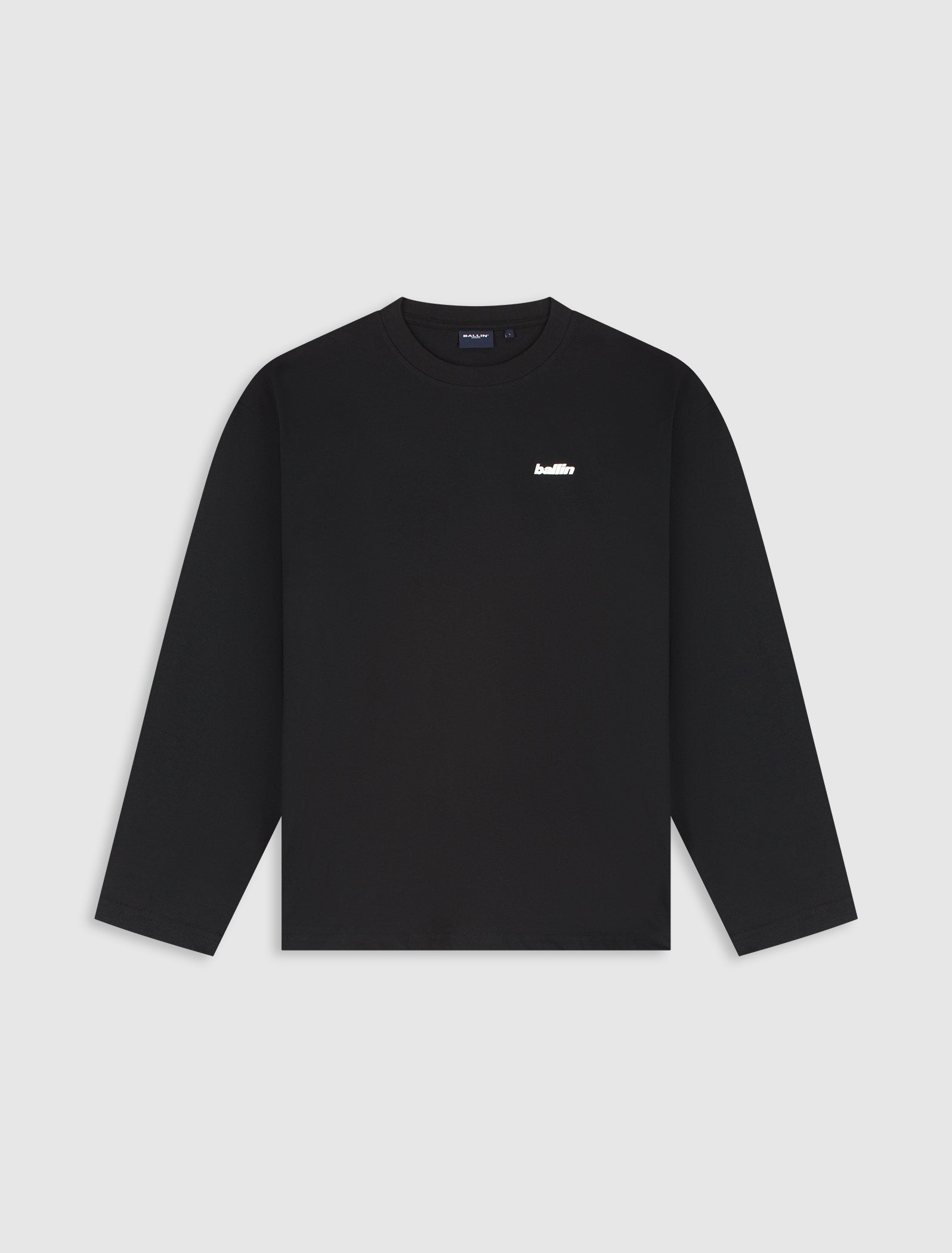 Grunge Stacked Logo Longsleeve | Black