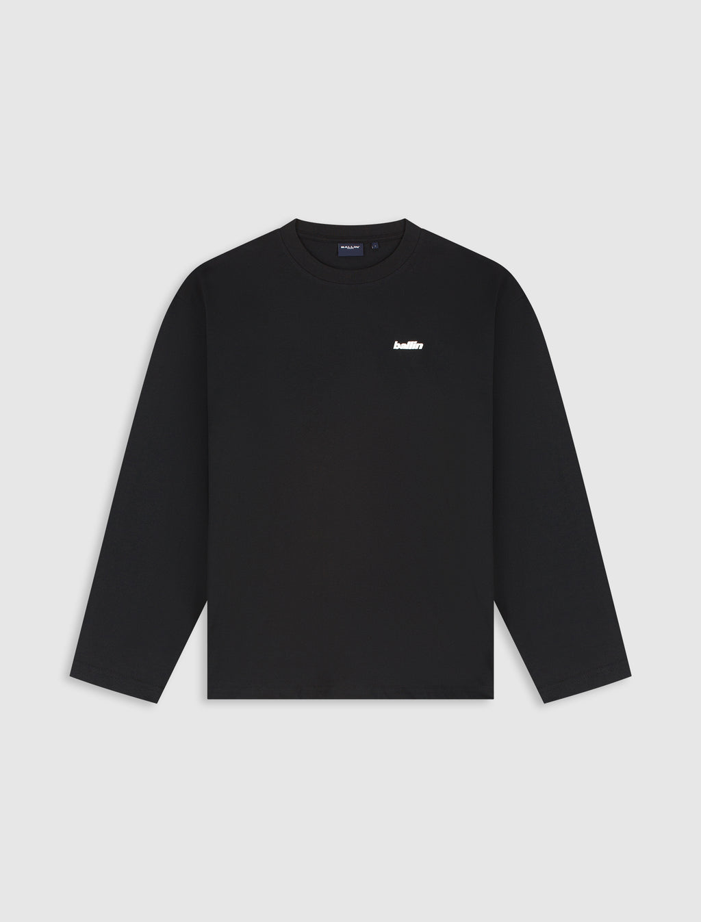 Grunge Stacked Logo Longsleeve | Black