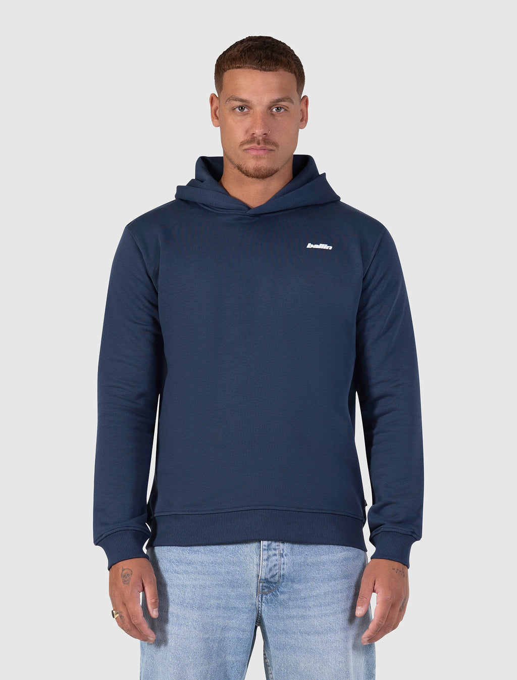 Curved Rhythm Hoodie | Navy
