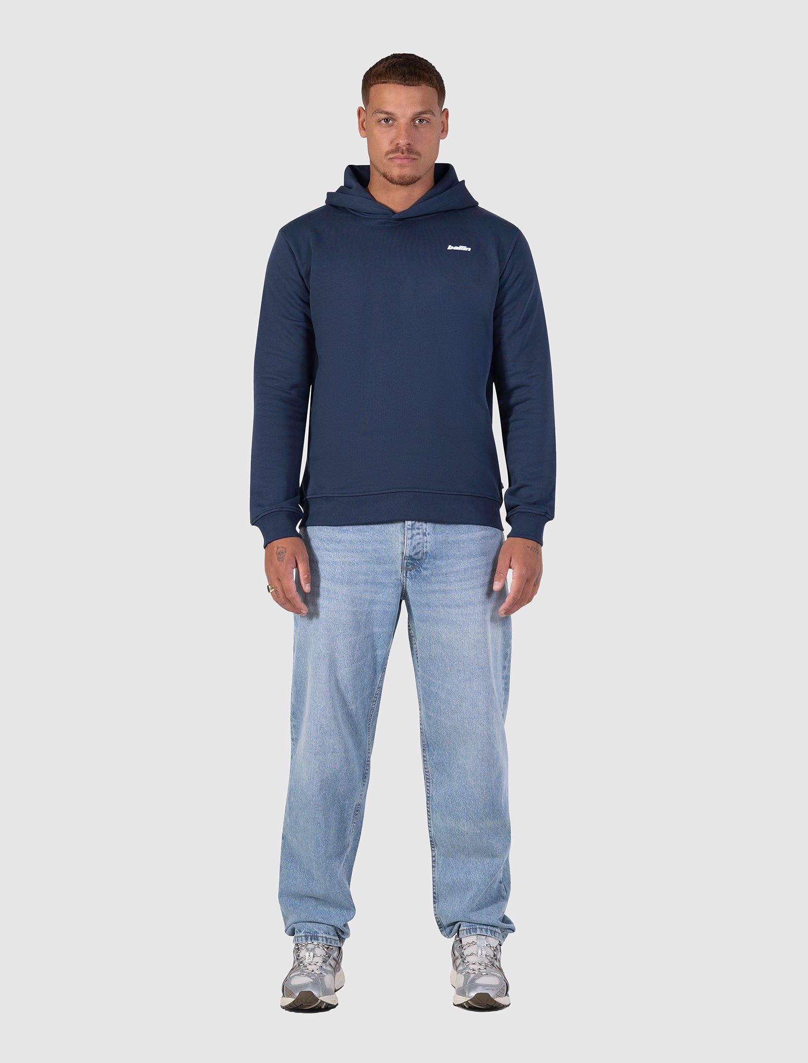Curved Rhythm Hoodie | Navy