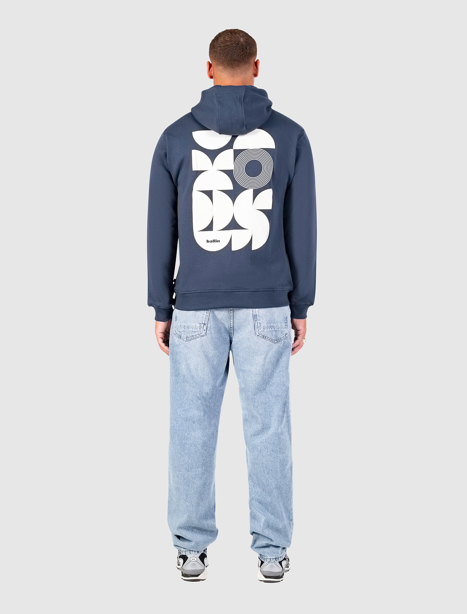 Curved Rhythm Hoodie | Navy