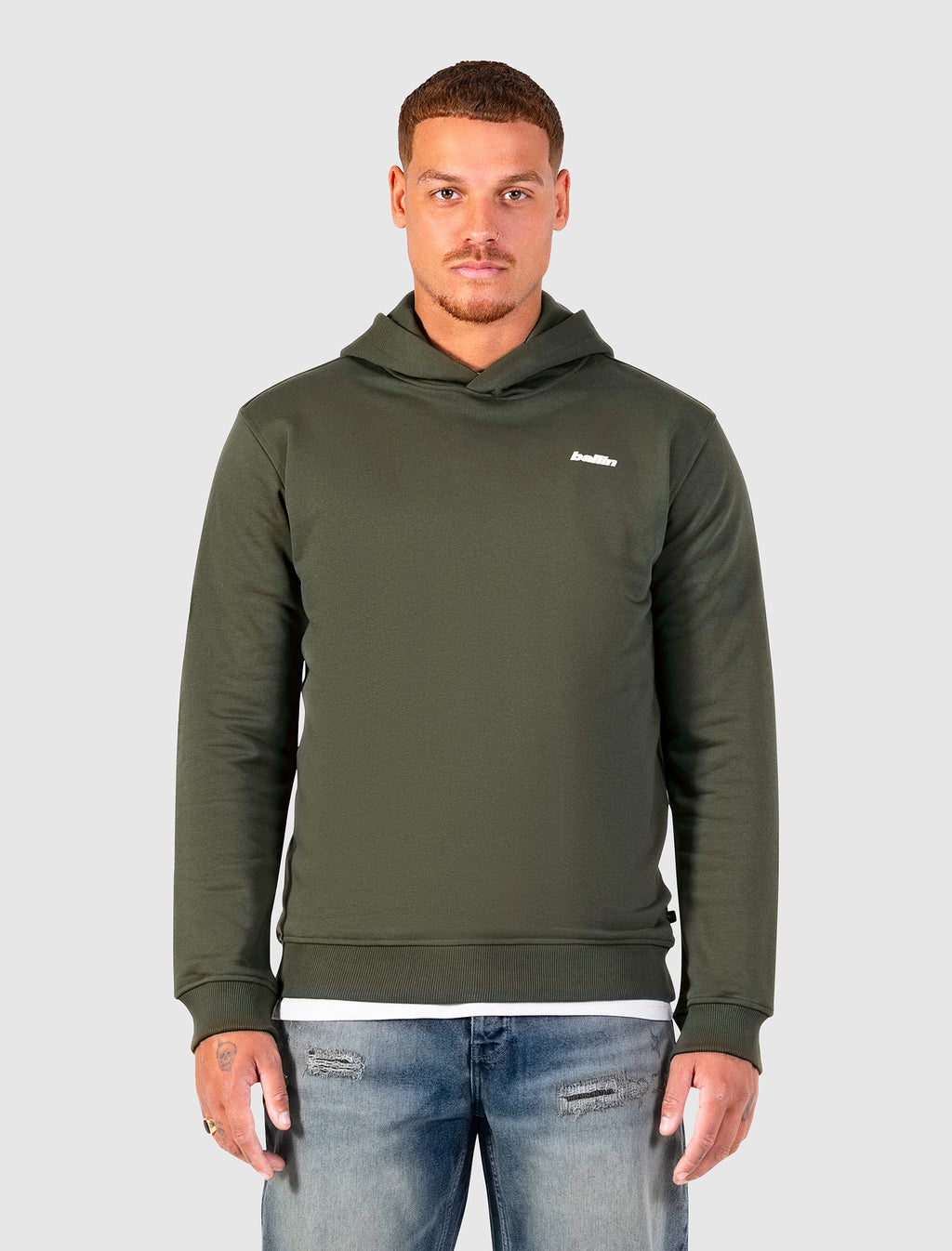 Curved Rhythm Hoodie | Olive
