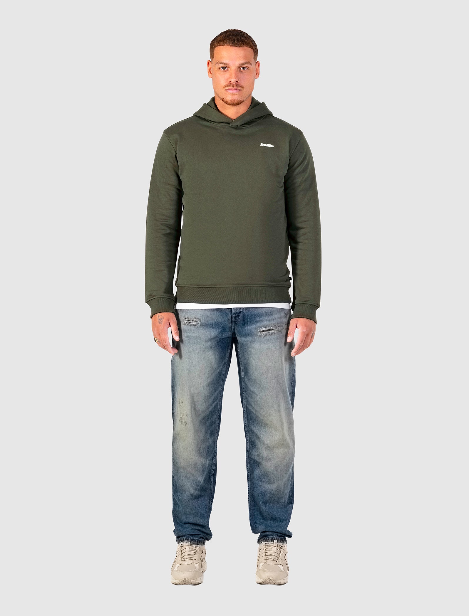 Curved Rhythm Hoodie | Olive
