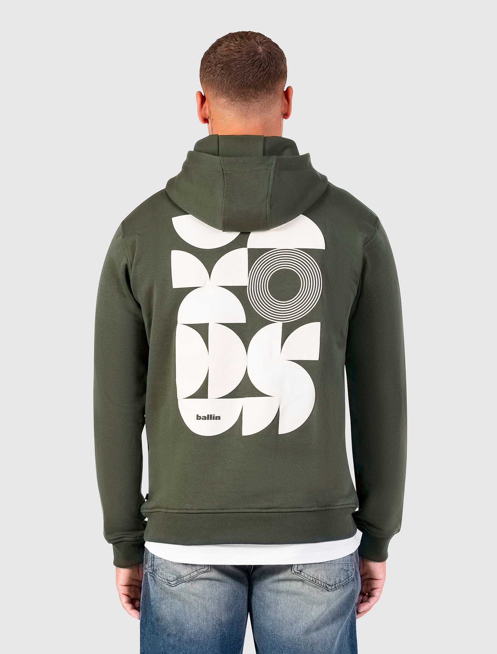 Curved Rhythm Hoodie | Olive