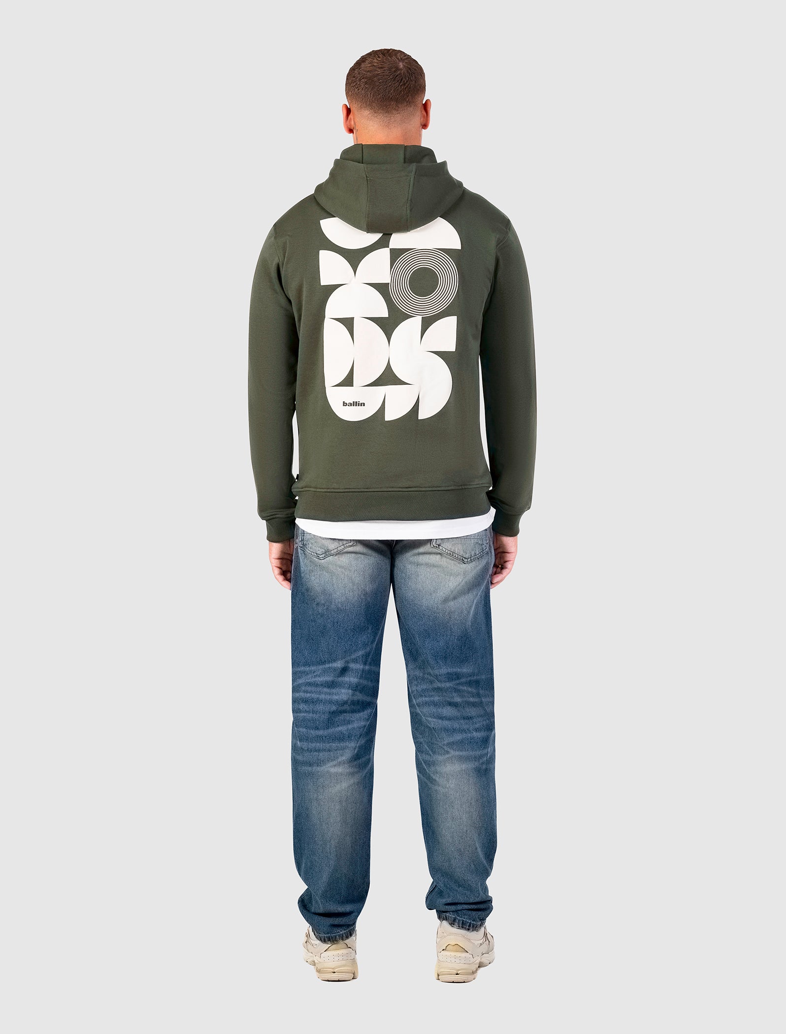 Curved Rhythm Hoodie | Olive