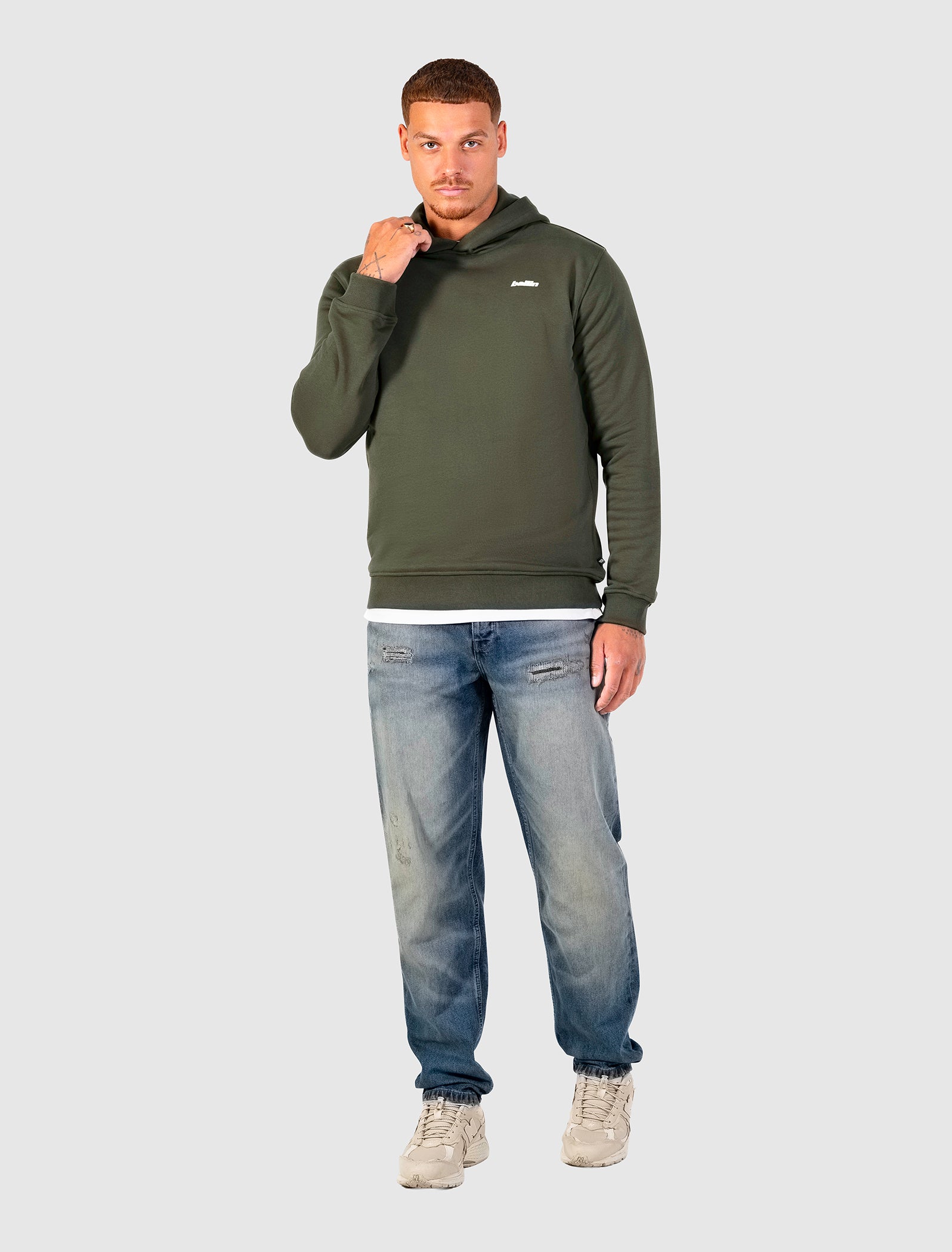 Curved Rhythm Hoodie | Olive