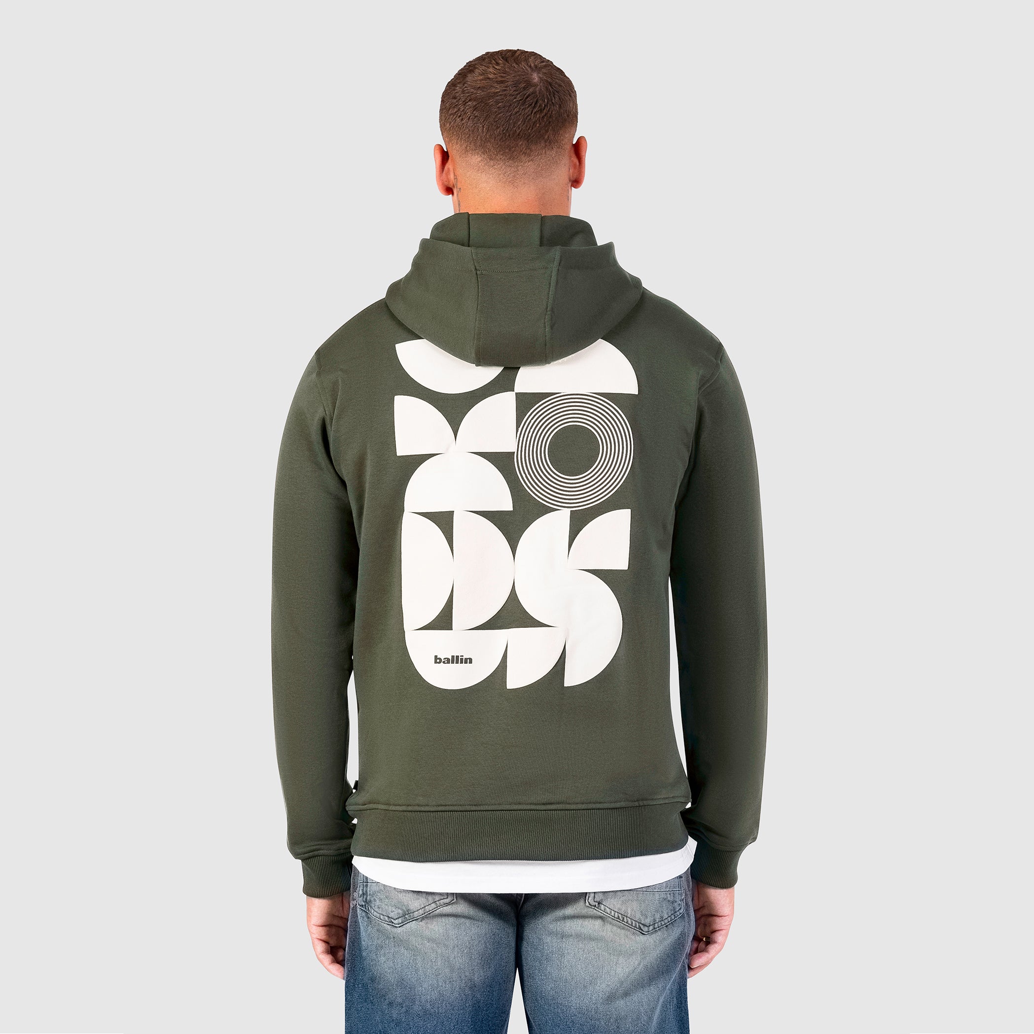 Curved Rhythm Hoodie | Olive
