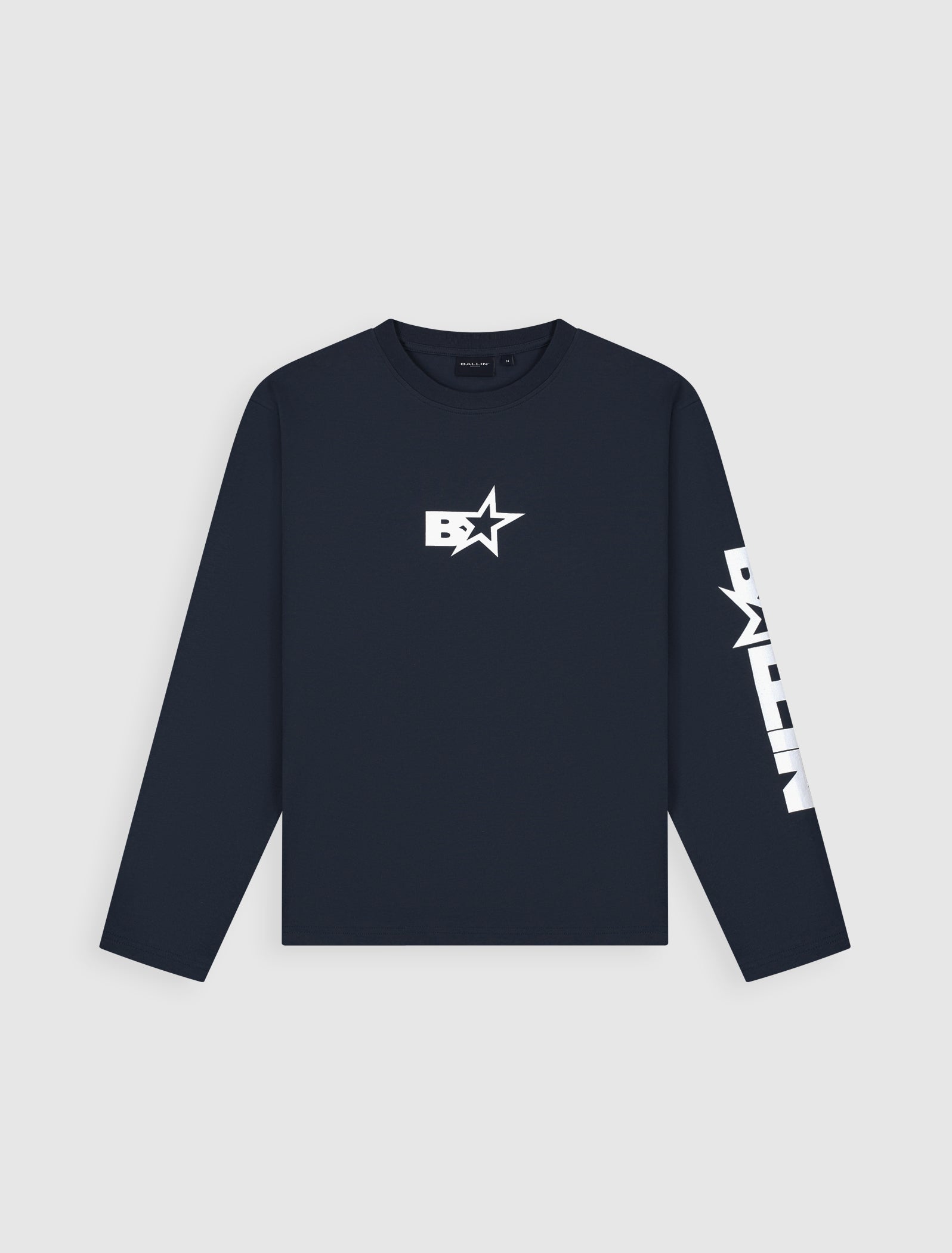 Junior Monogram Star Longsleeve T-shirt | Navy