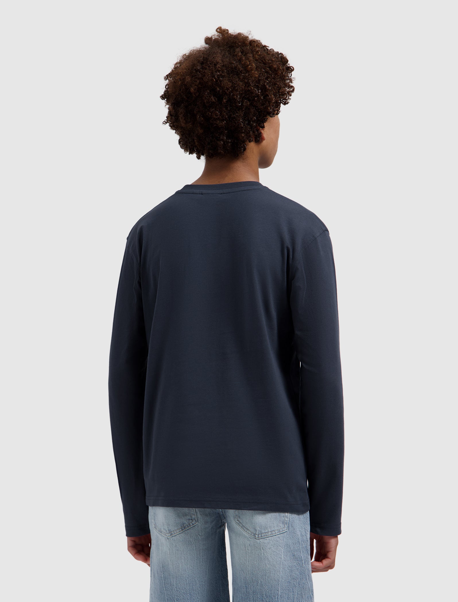 Junior Monogram Star Longsleeve T-shirt | Navy