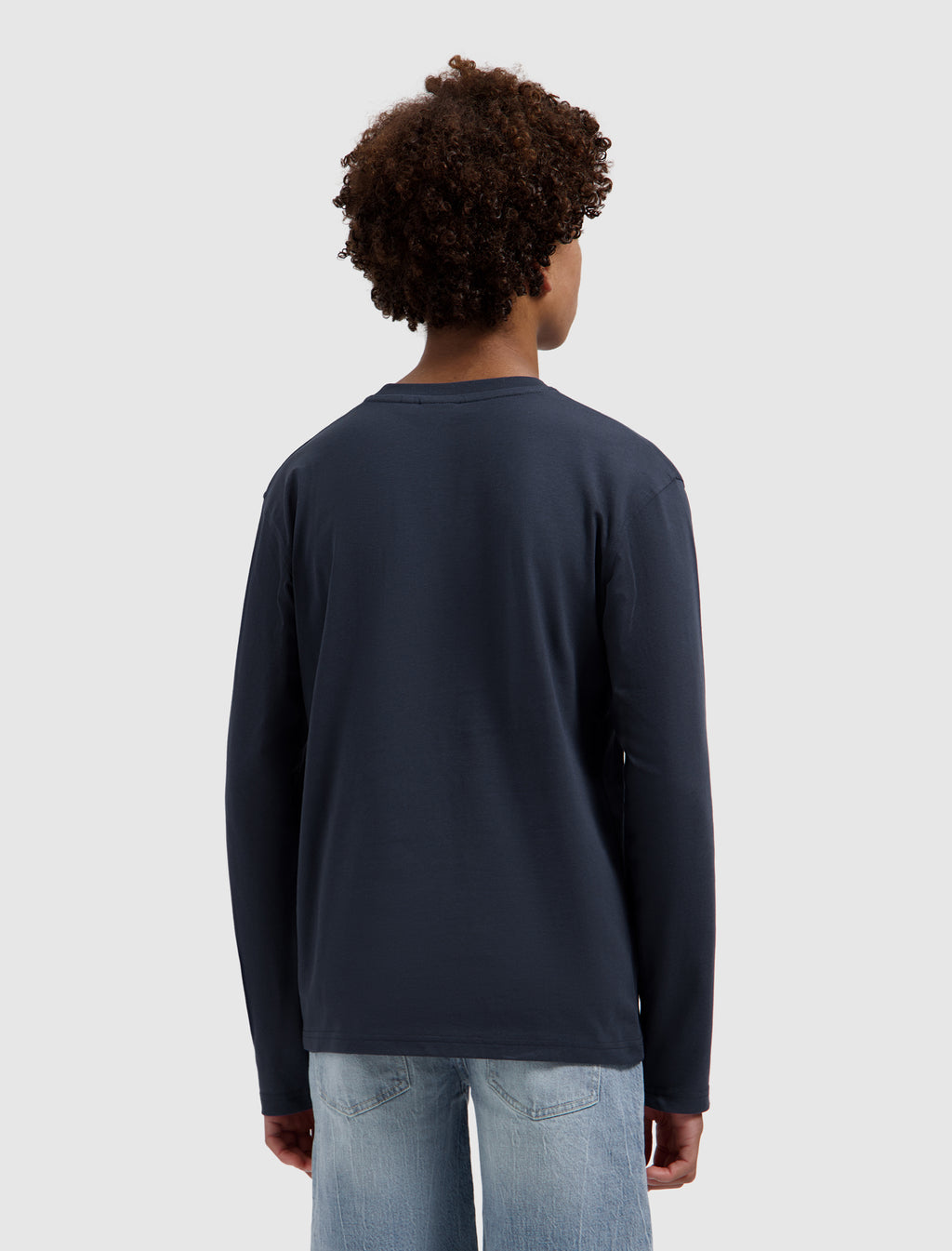 Junior Monogram Star Longsleeve T-shirt | Navy