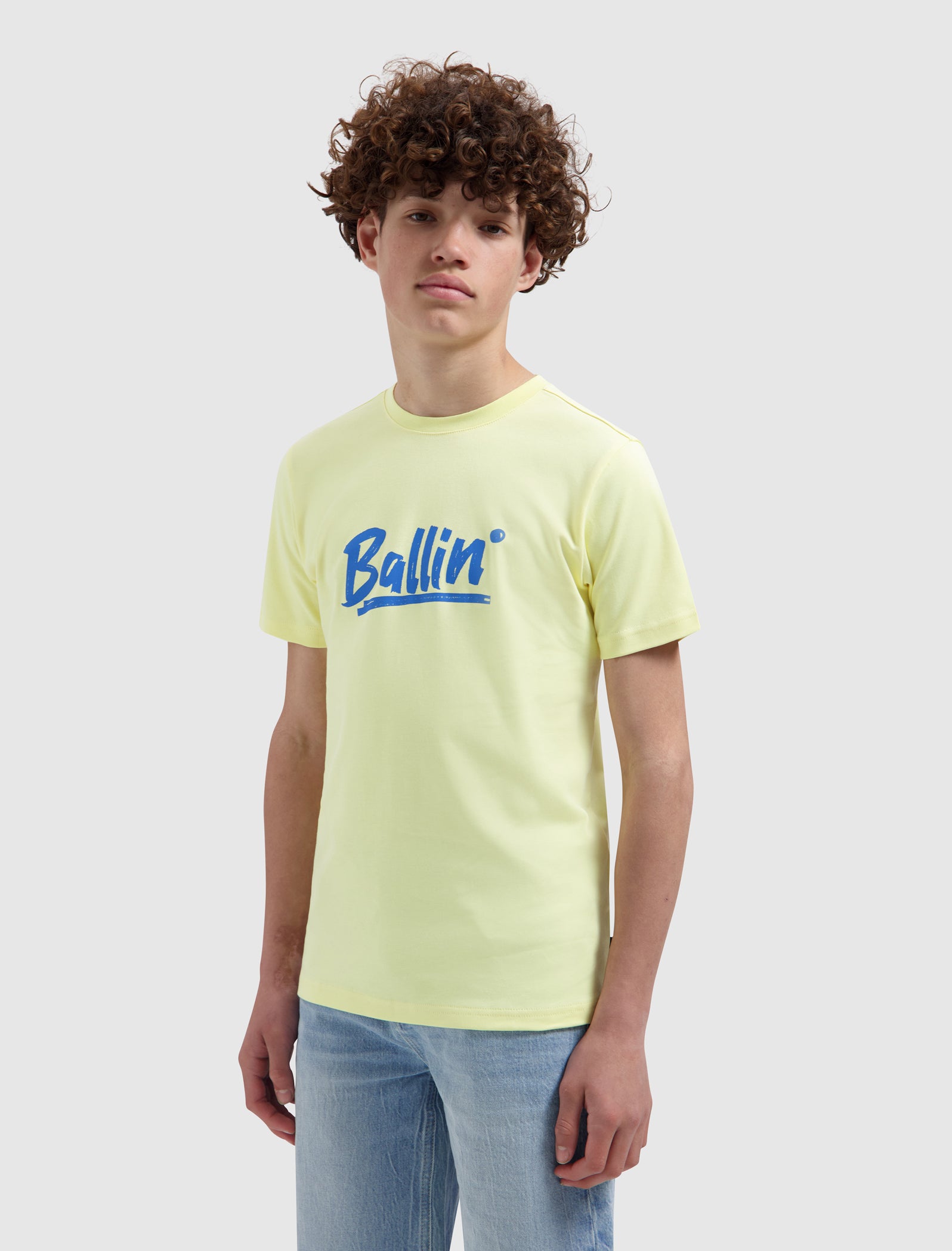 Junior Calligraphy Logo T-shirt | Yellow