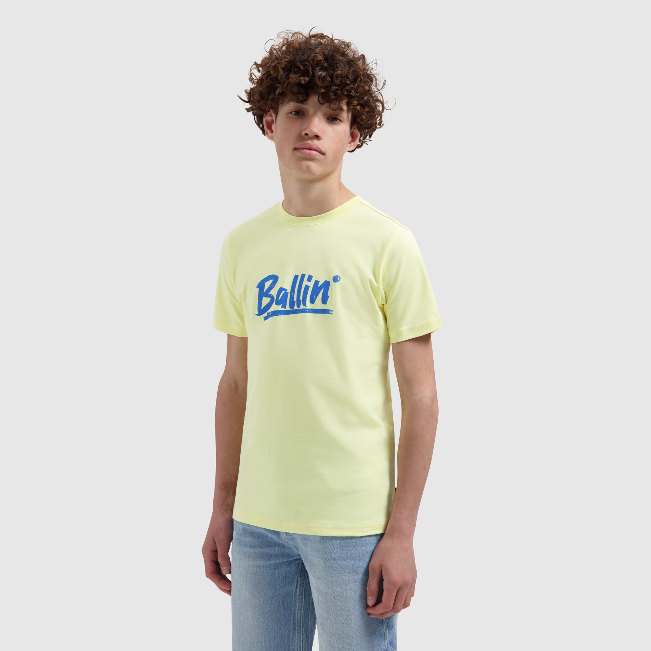 Junior Calligraphy Logo T-shirt | Yellow