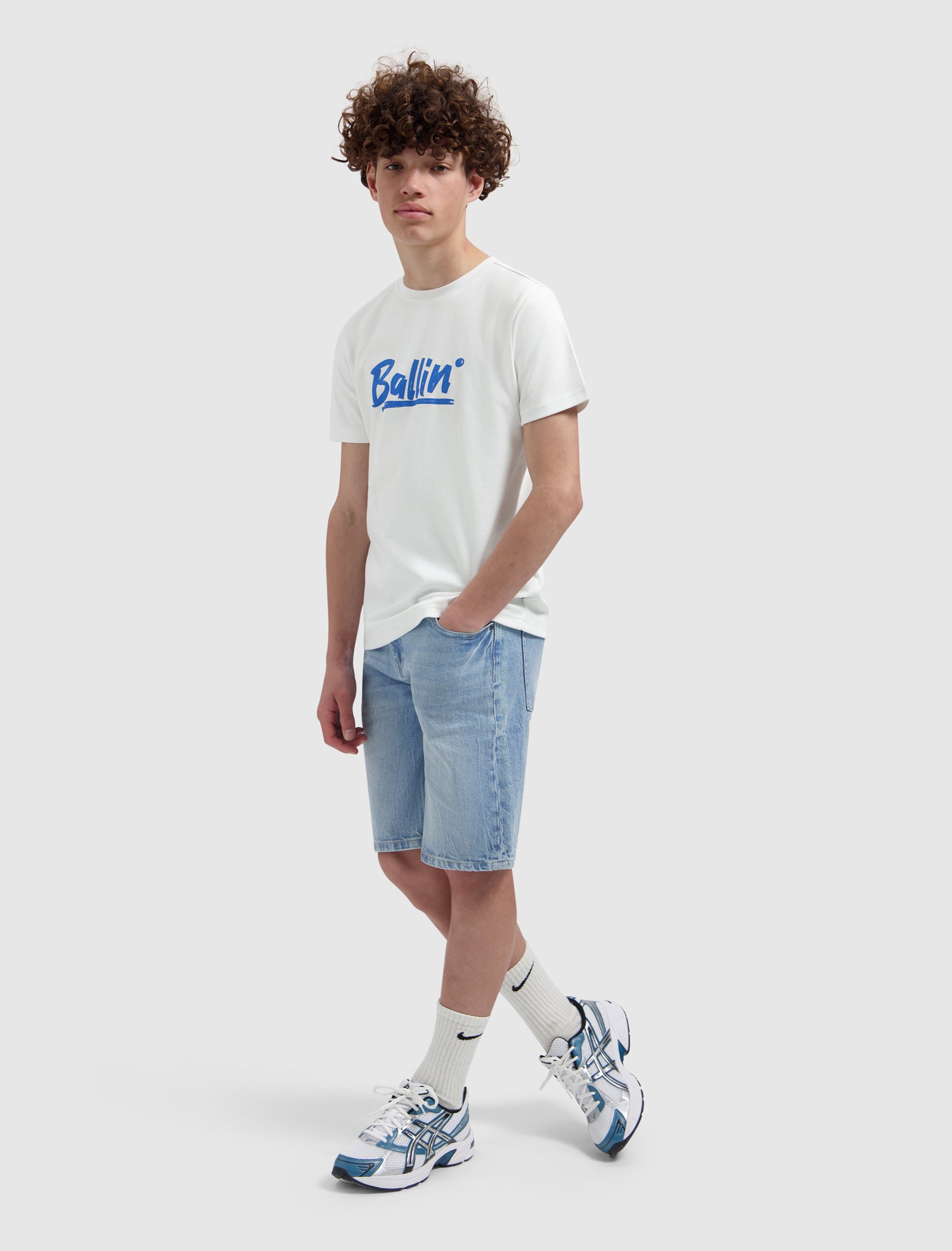 Junior Calligraphy Logo T-shirt | Off White