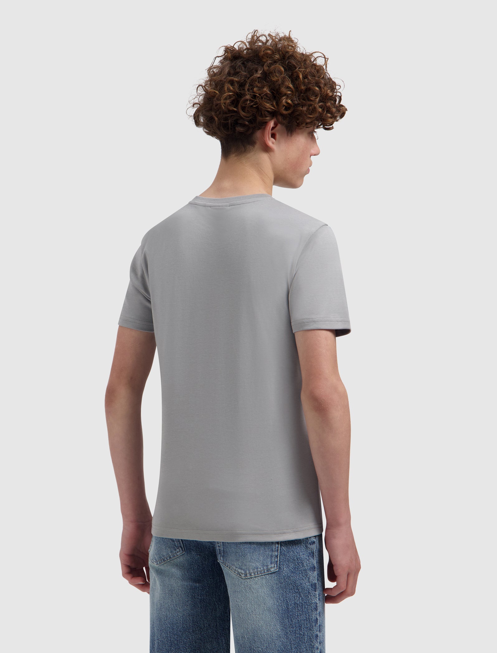 Junior Calligraphy Logo T-shirt | Elephant Grey