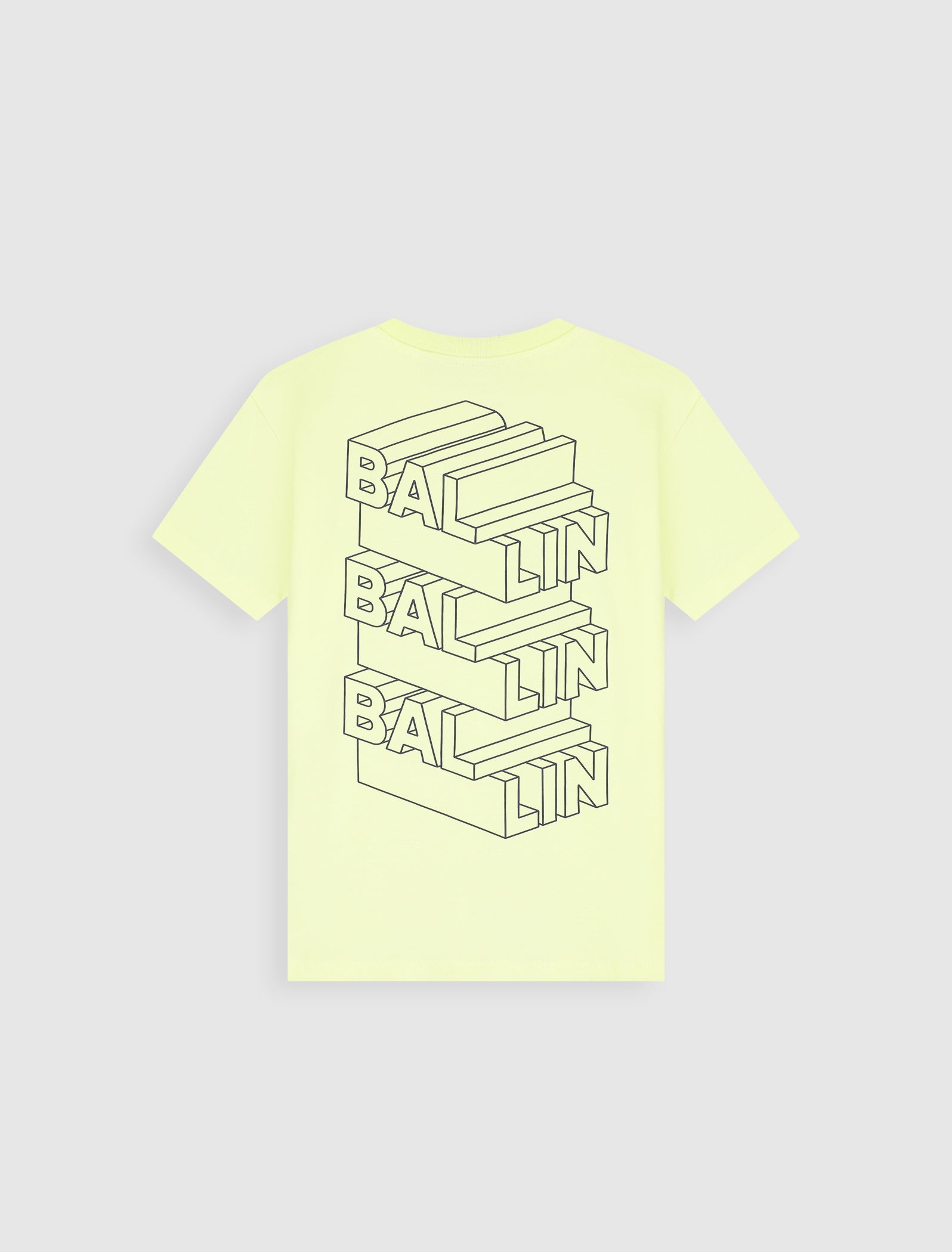 Junior Stacked Logo Sketch T-shirt | Yellow
